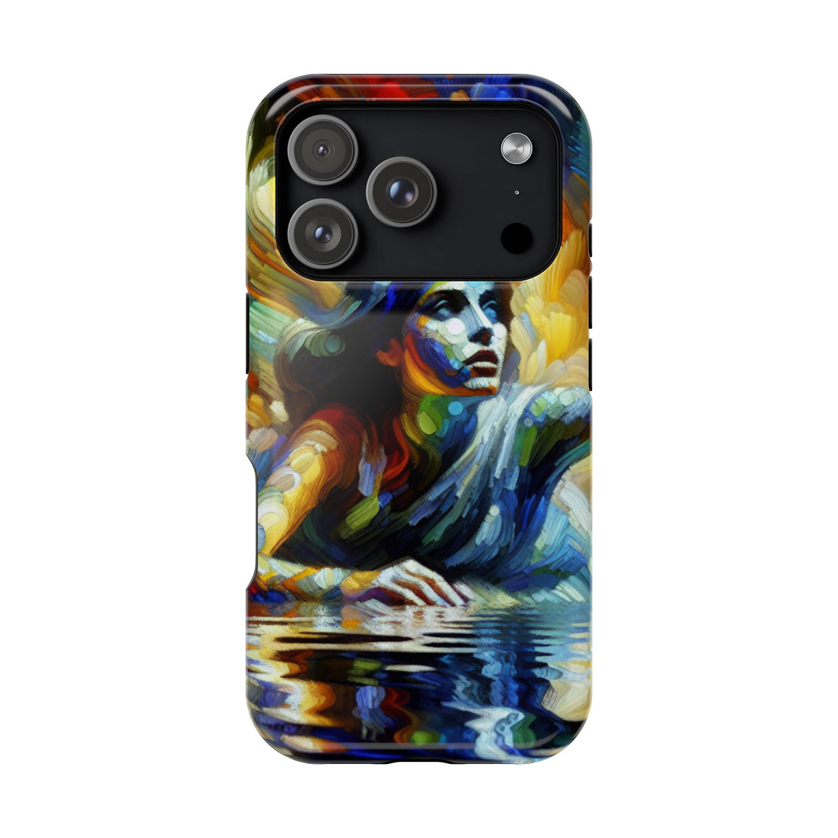 Impact-Resistant Phone Case — Colorful Surreal Mermaid Art