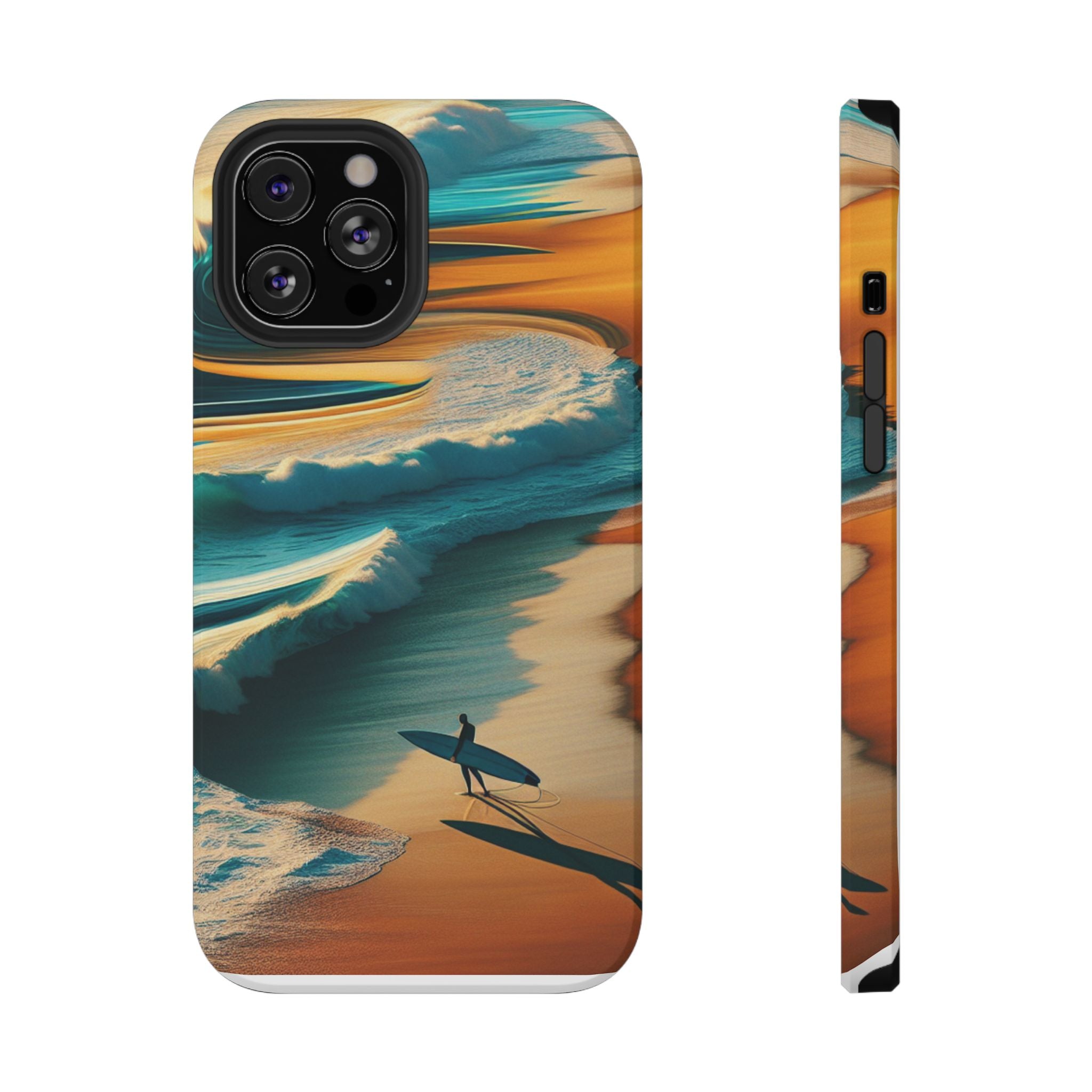 Impact Resistant Phone Case, Surf Wave Beach Lovers, Ocean Waves Design