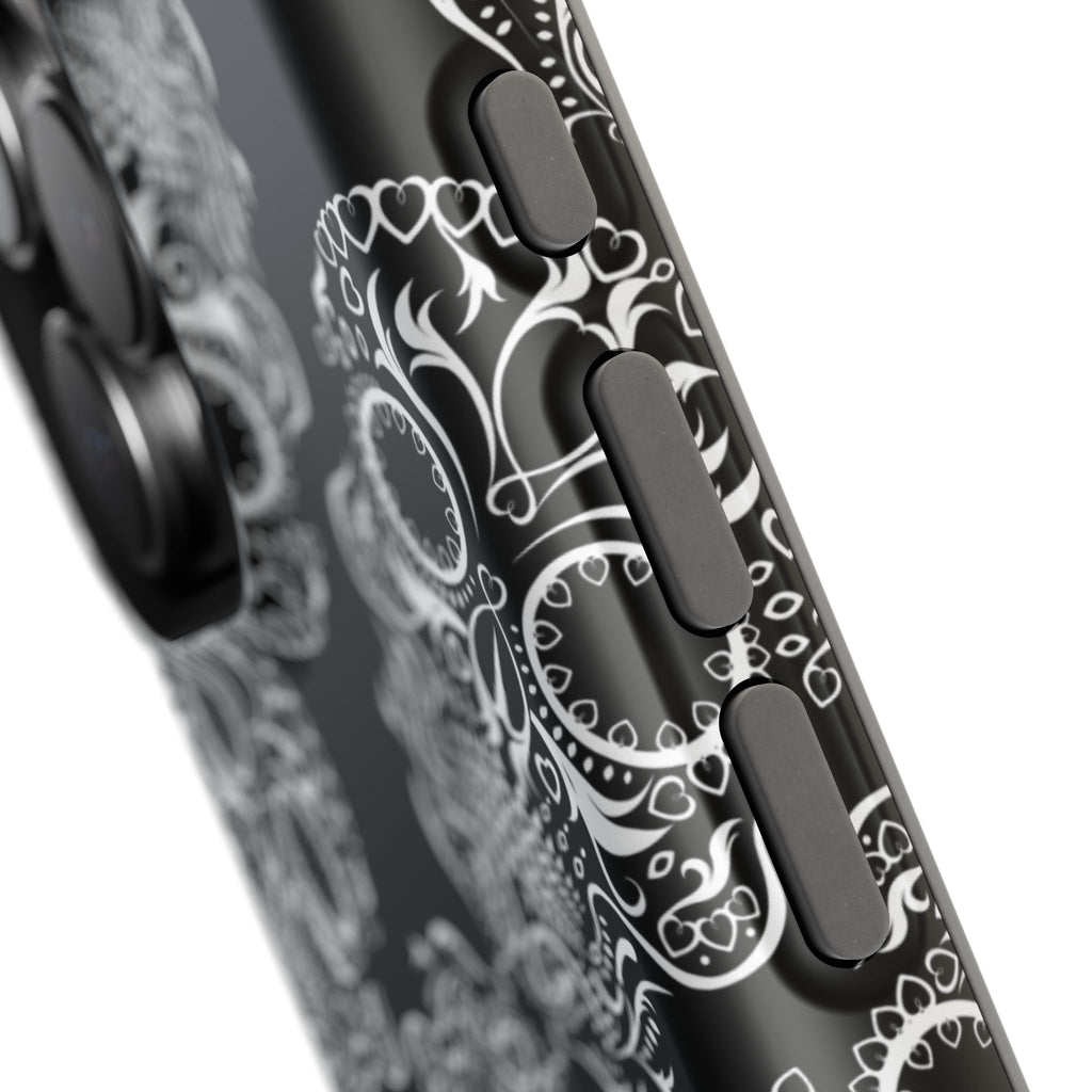 Skull Pattern Black & White Gothic Tough Cases for iPhone