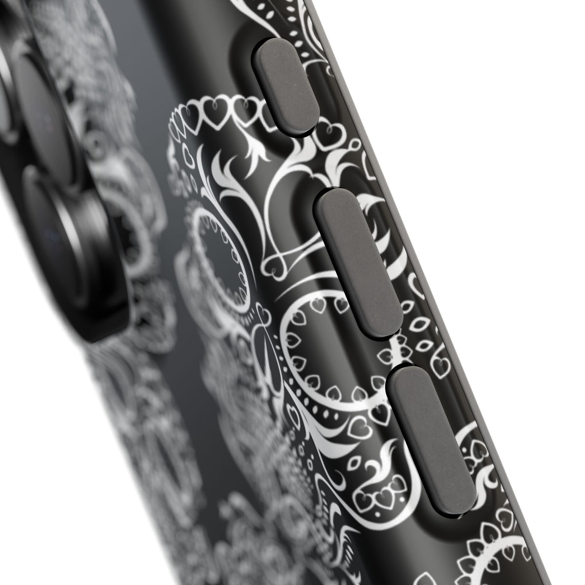 Skull Pattern Black & White Gothic Tough Cases for iPhone
