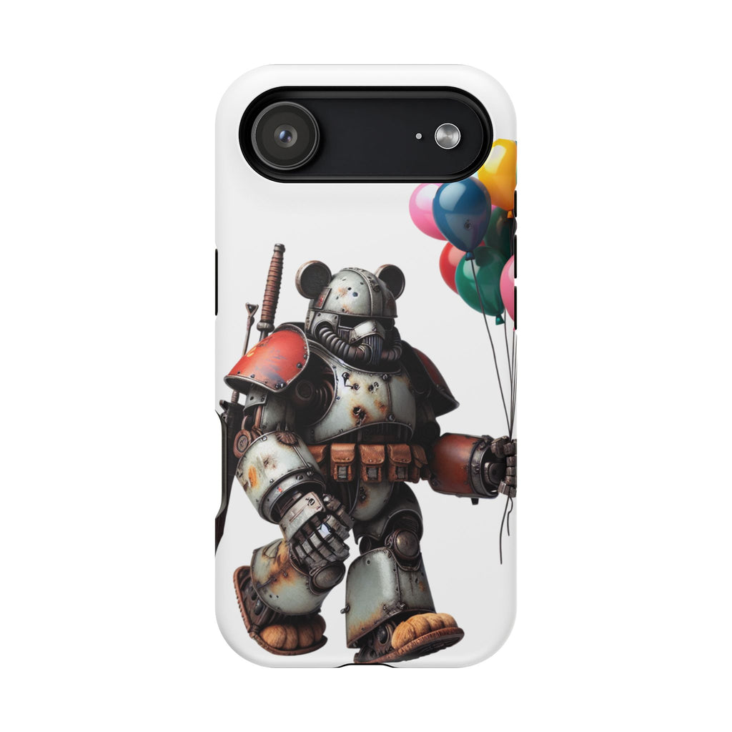 Armored Bear with Balloons Impact-Resistant Galaxy Cute Phone Cases