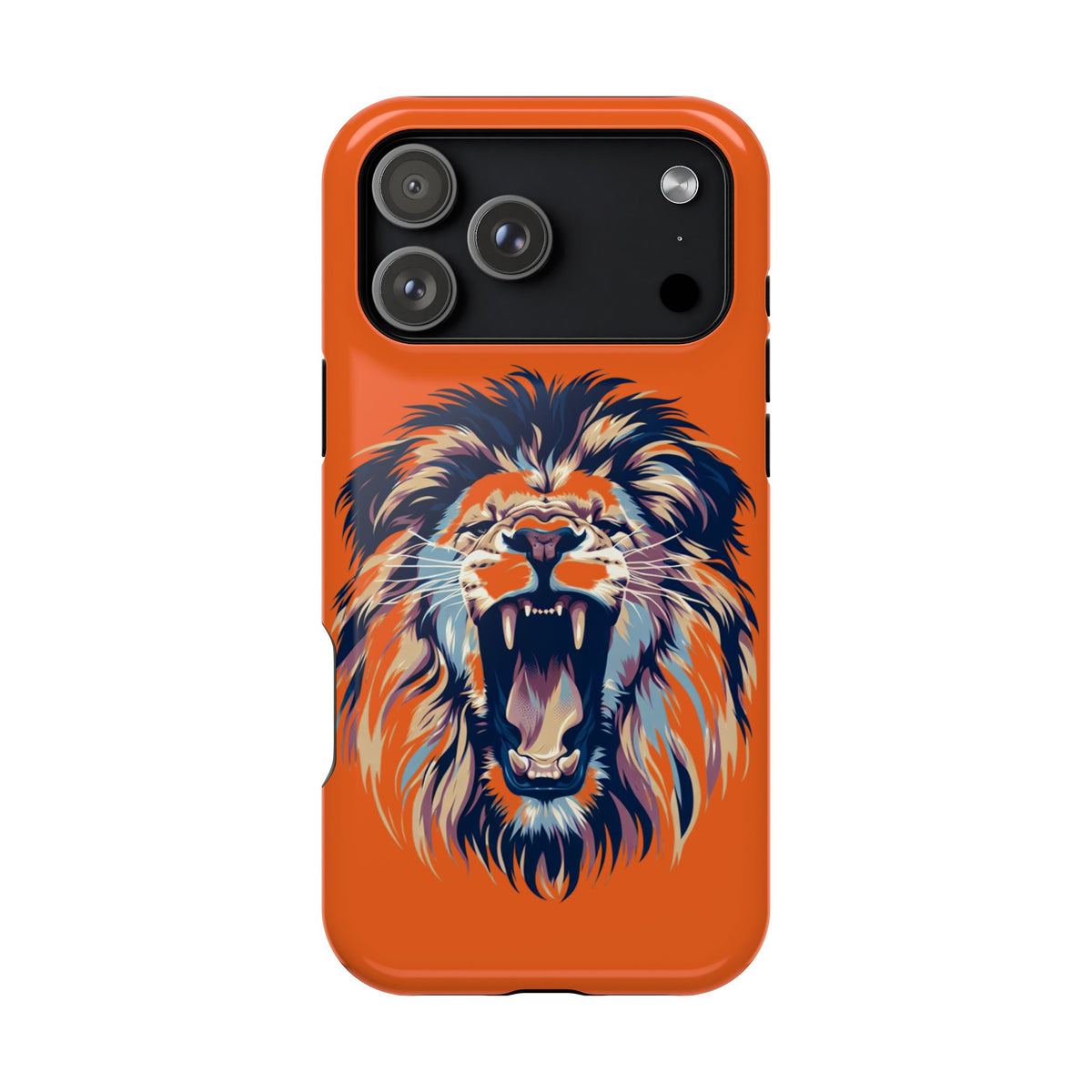 Roaring Lion Impact Phone Case — Shockproof Orange Protective Cover