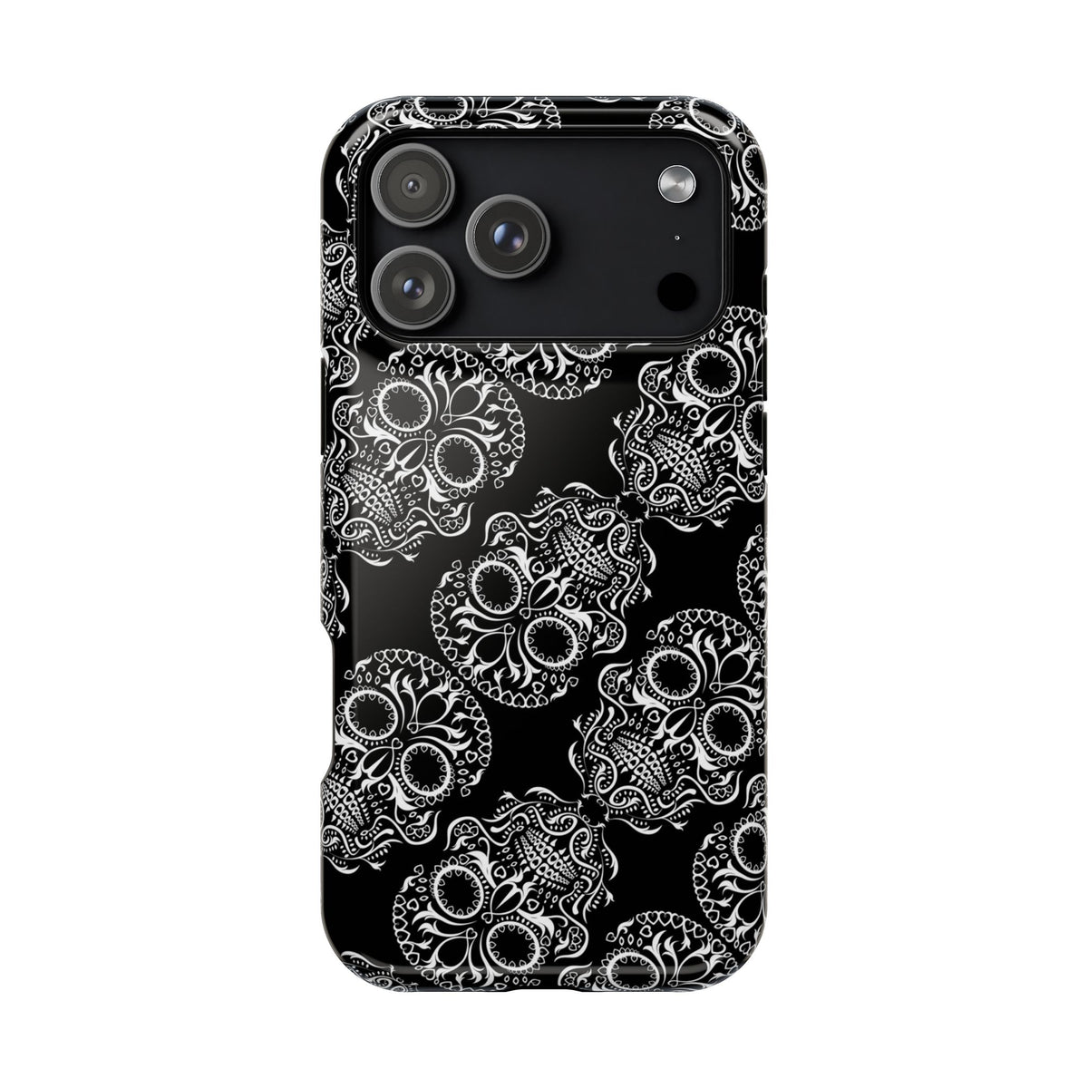 Skull Pattern Black & White Gothic Tough Cases for iPhone