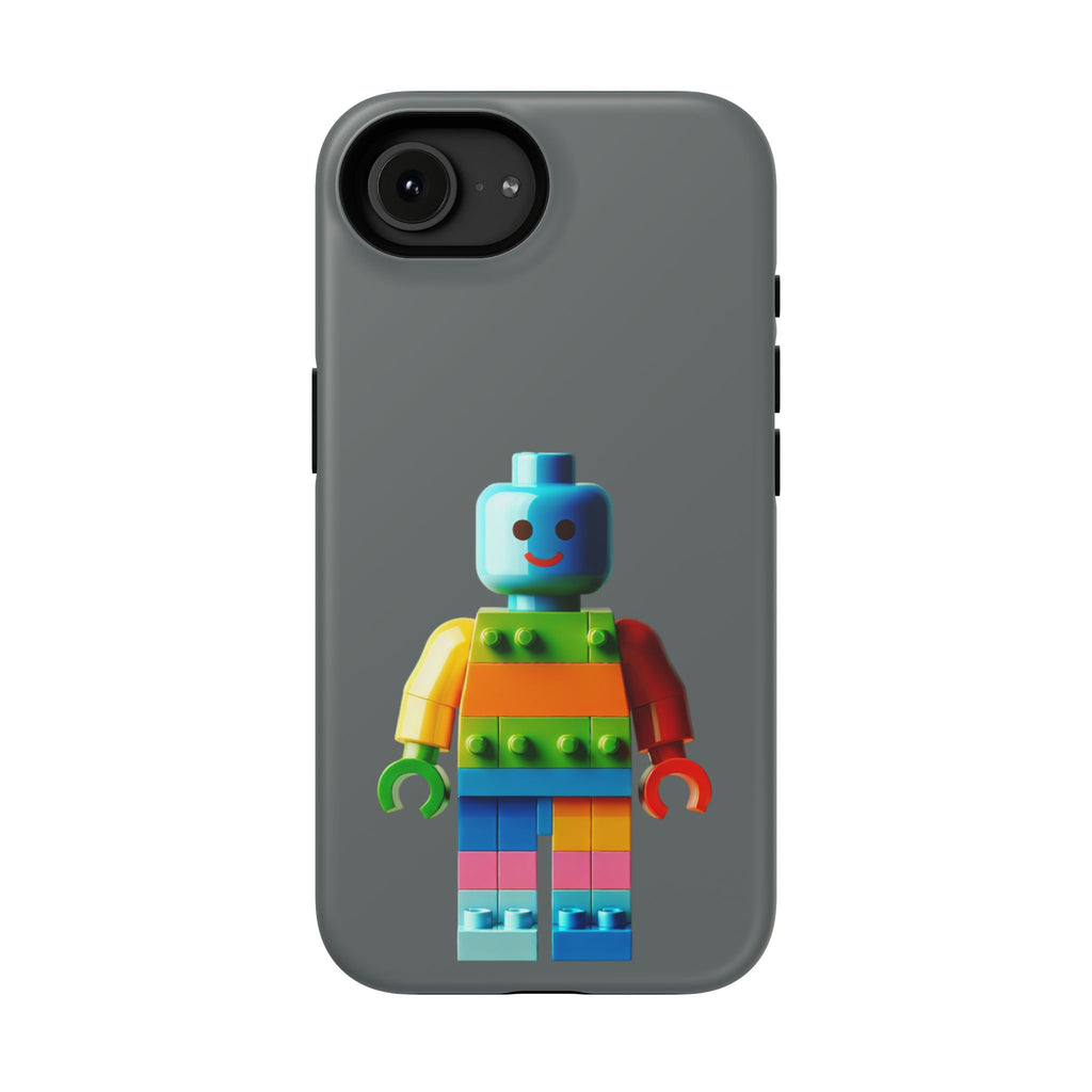 Rainbow Brick Minifigure Impact-Resistant Phone Case