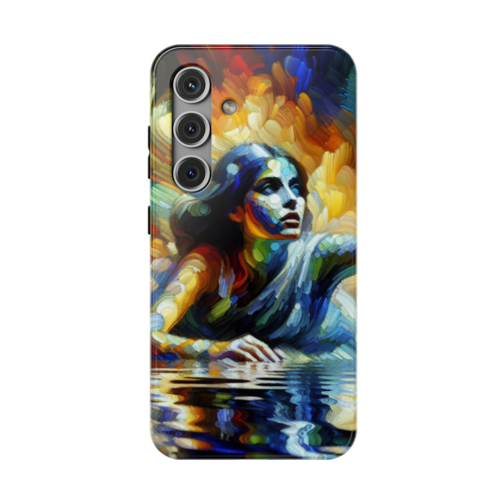 Impact-Resistant Phone Case — Colorful Surreal Mermaid Art