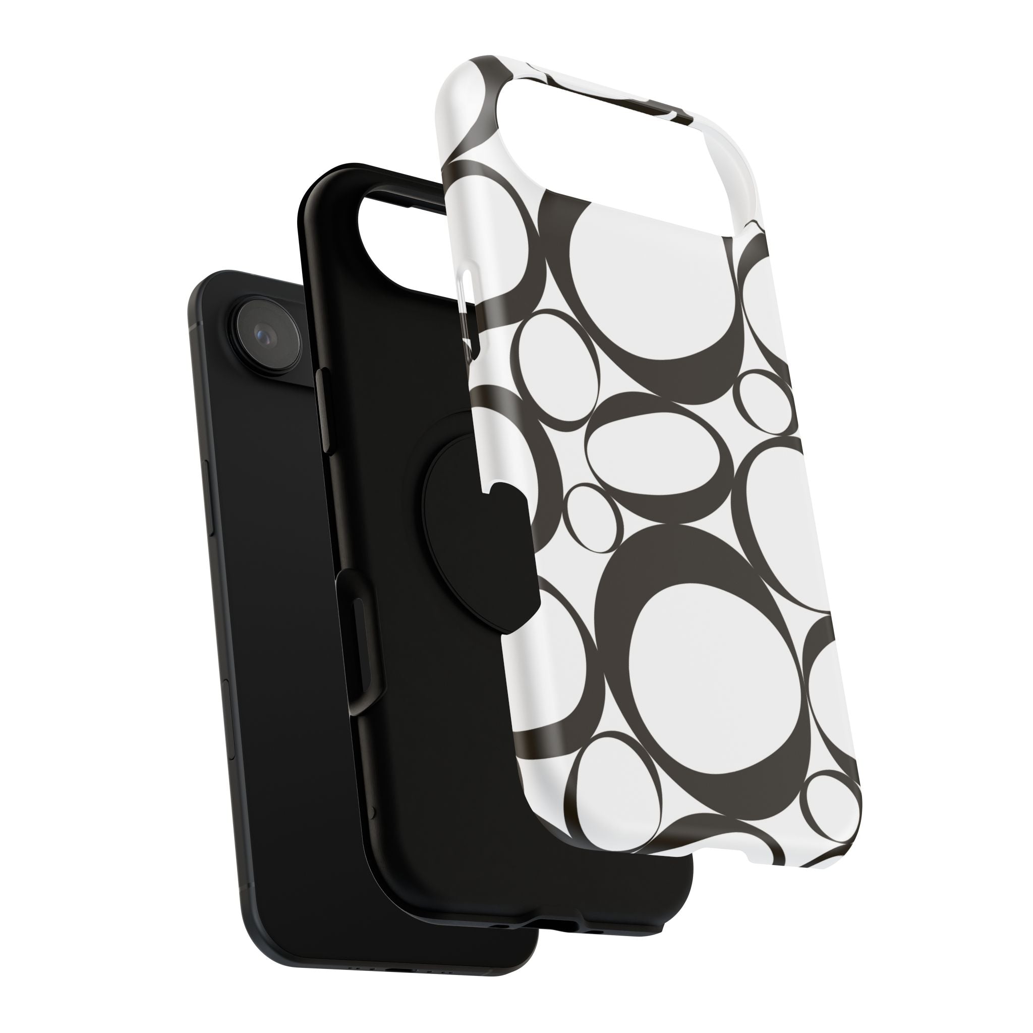 Black & White Impact-Resistant Phone Case - Durable