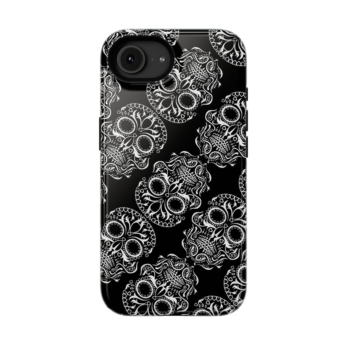 Skull Pattern Black & White Gothic Tough Cases for iPhone