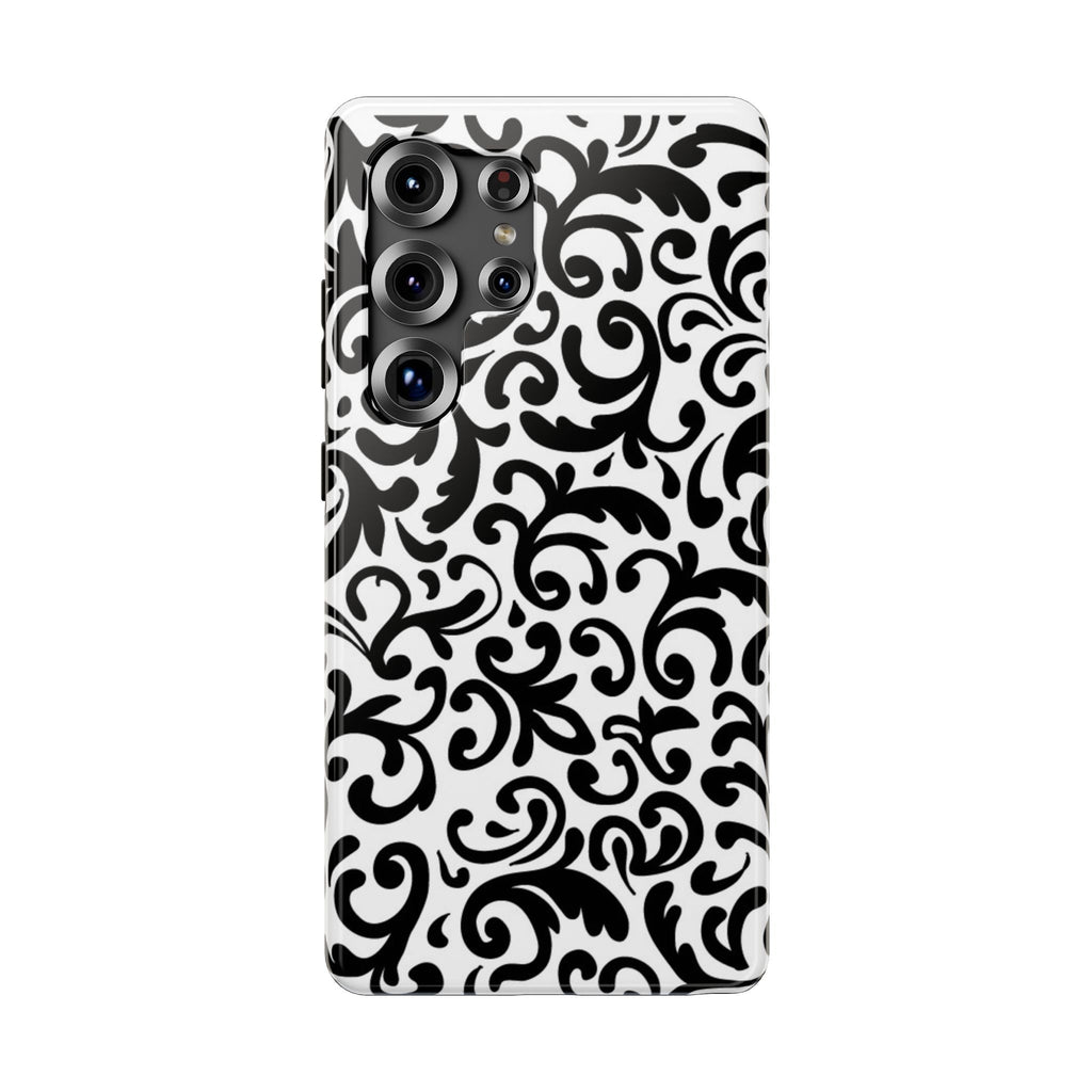 Floral Scroll Impact-Resistant Phone Case