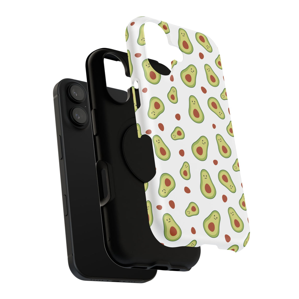 Avocado Pattern Impact-Resistant Phone Case — Cute Avocado Toss Design