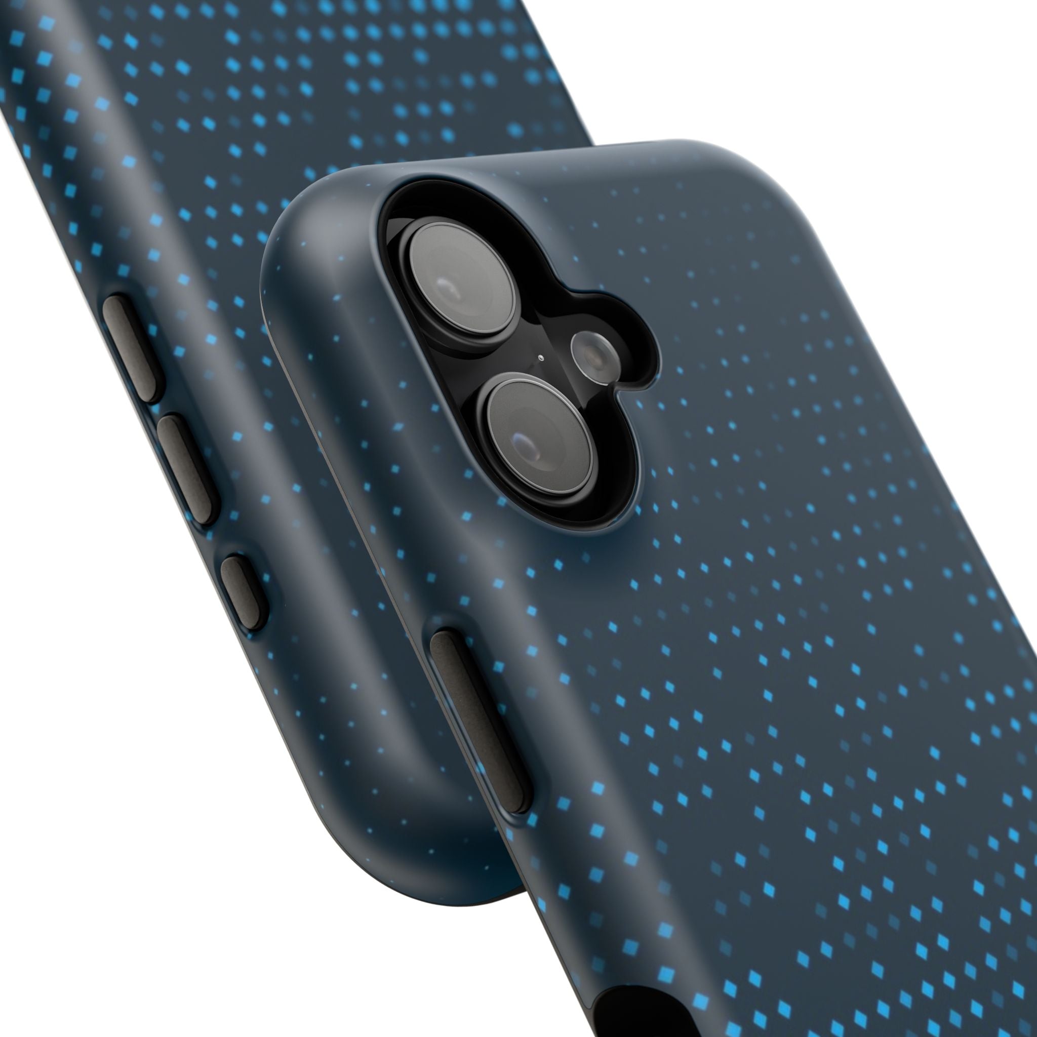 Blue Geometric Impact Resistant Phone Case