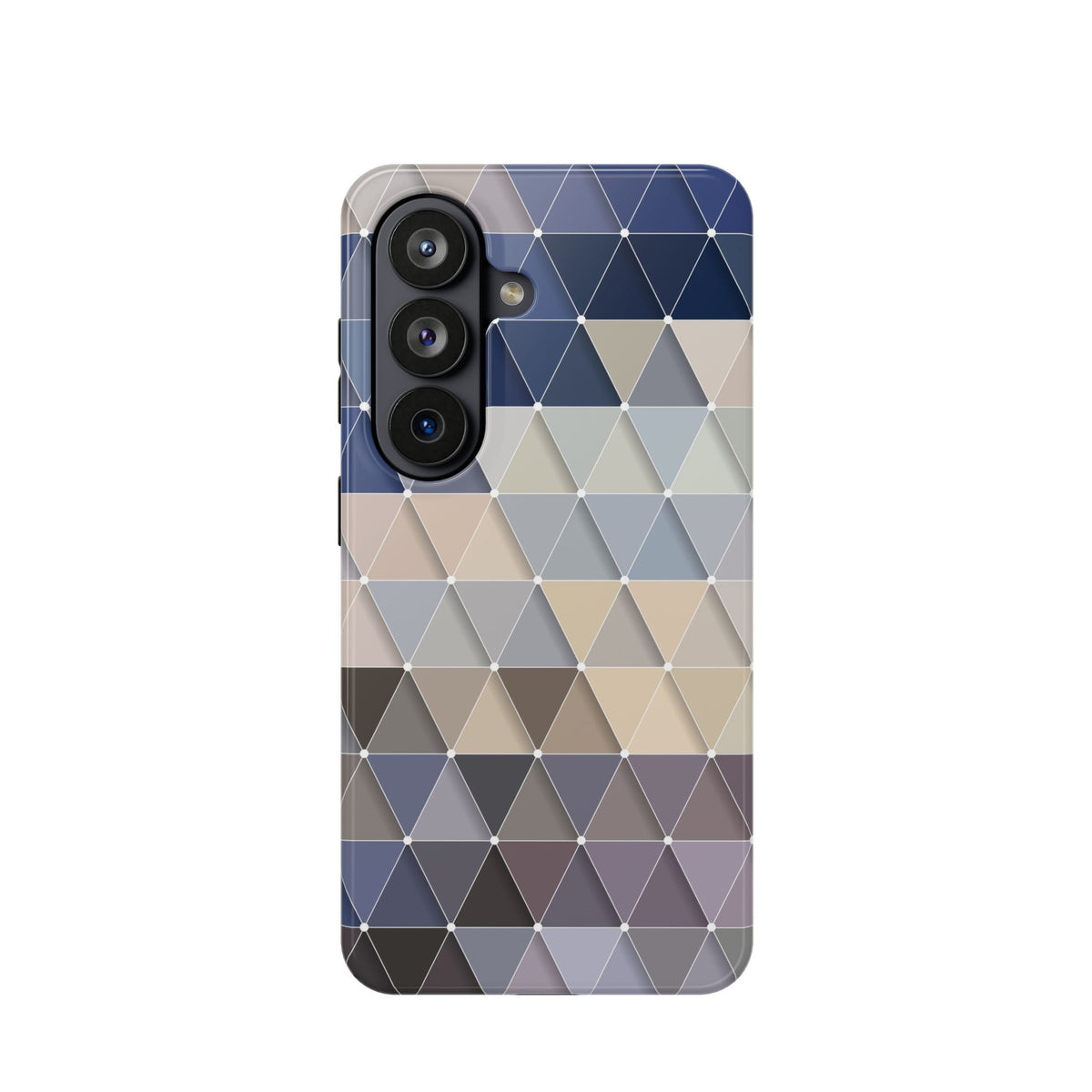 Fashionable Geometric Triangle Pattern Impact-Resistant Phone Case for Samsung Galaxy