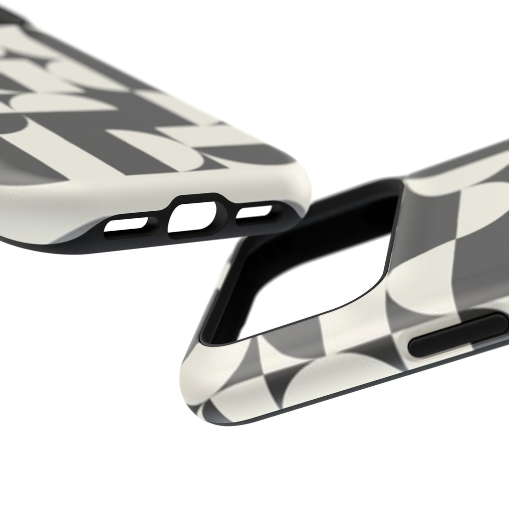Black and White Design Impact-Resistant Case