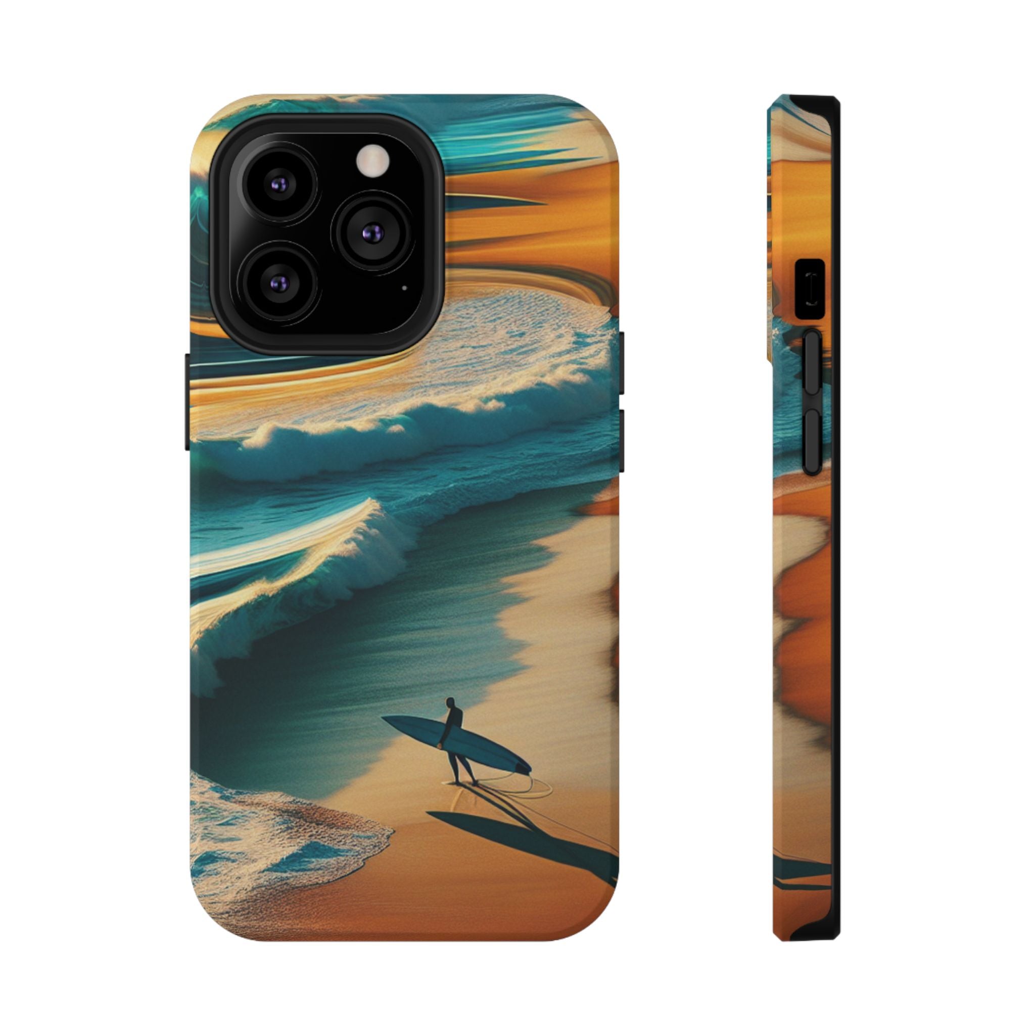 Impact Resistant Phone Case, Surf Wave Beach Lovers, Ocean Waves Design