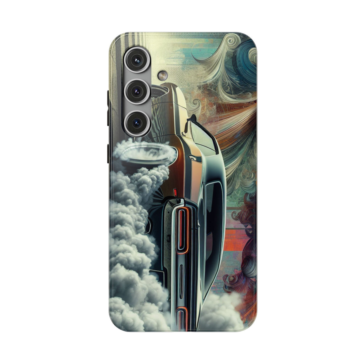 Phone Case – Vintage Muscle Car Smoke Art Impact-Resistant Case