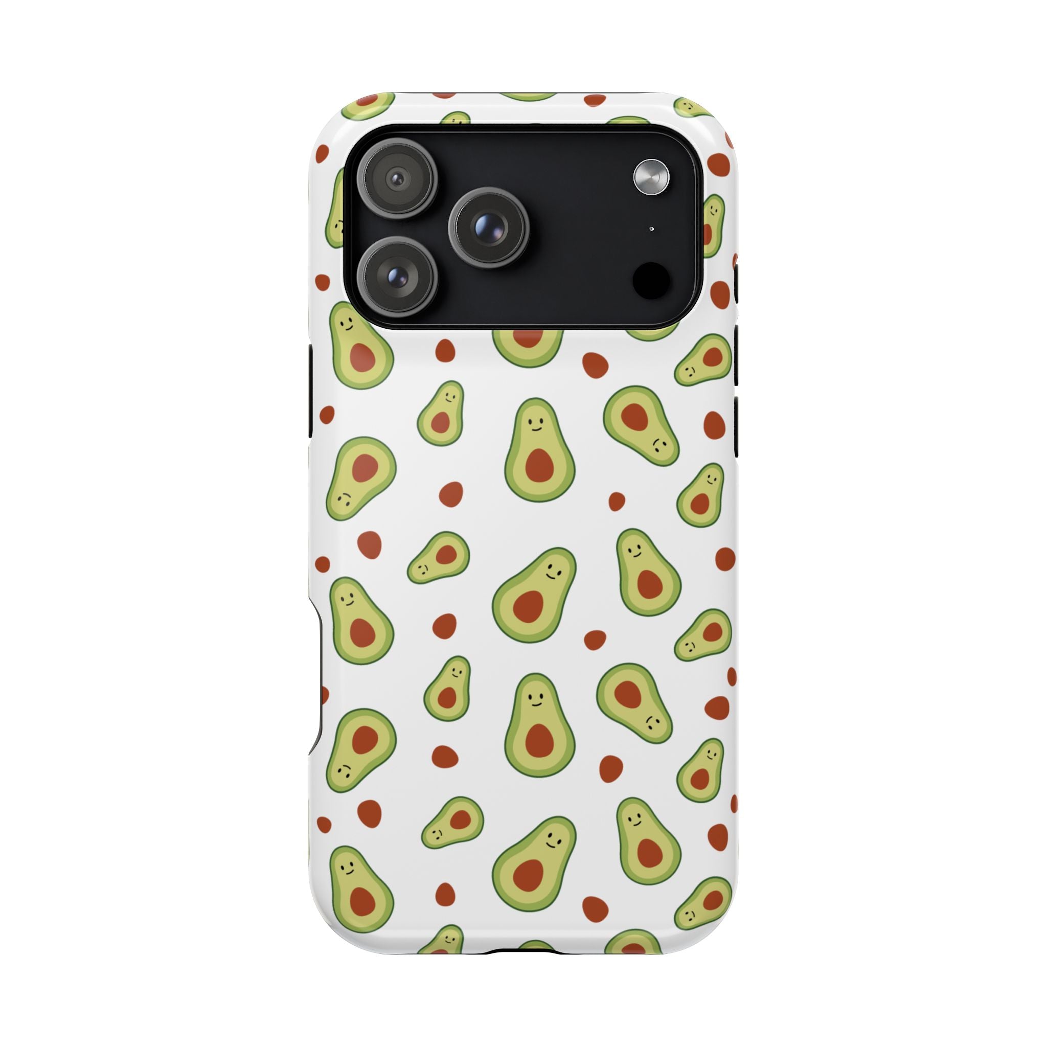 Avocado Pattern Impact-Resistant Phone Case — Cute Avocado Toss Design