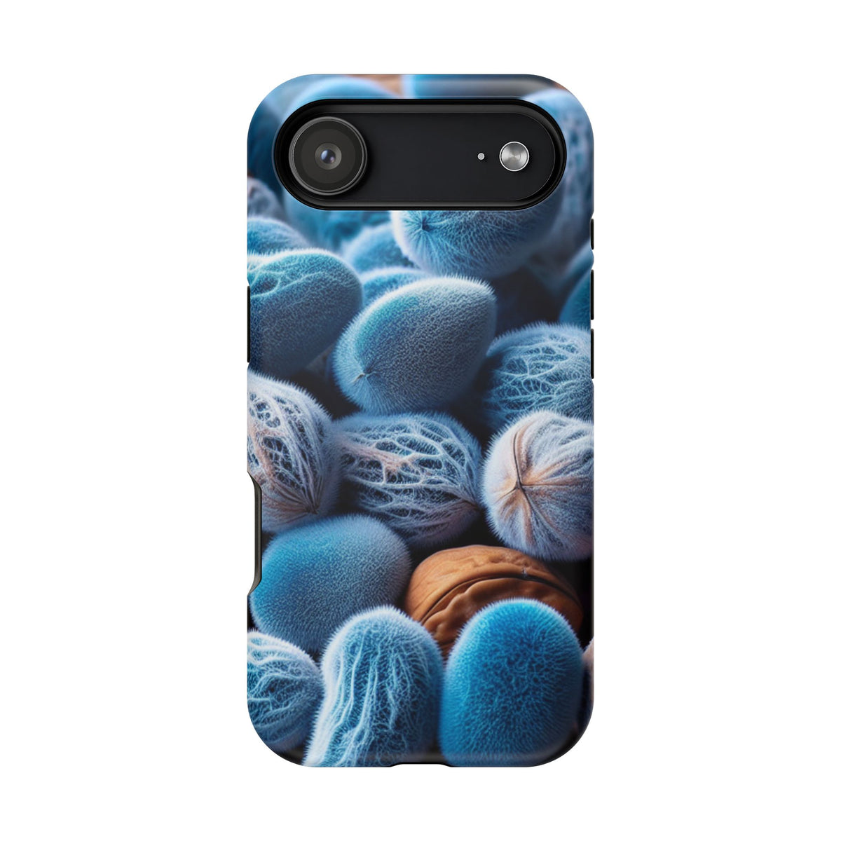 Phone Case — Blue Fuzzy Pods Impact-Resistant Protective Case