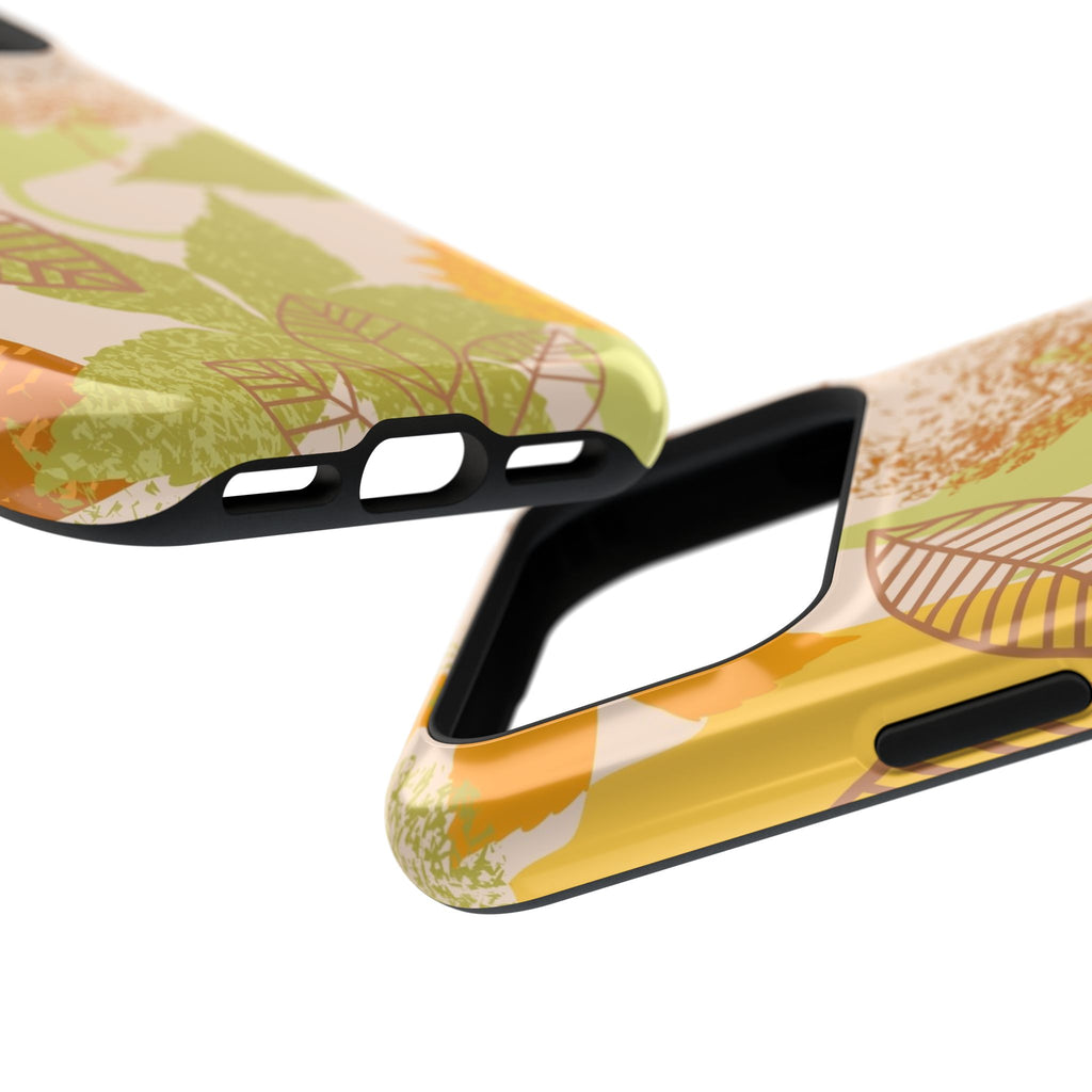 Chic Leaf Print Phone Case