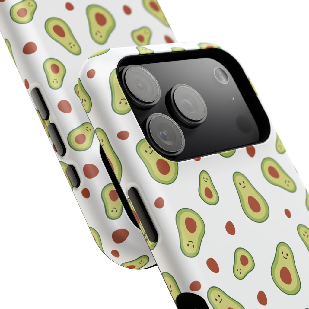 Avocado Pattern Impact-Resistant Phone Case — Cute Avocado Toss Design
