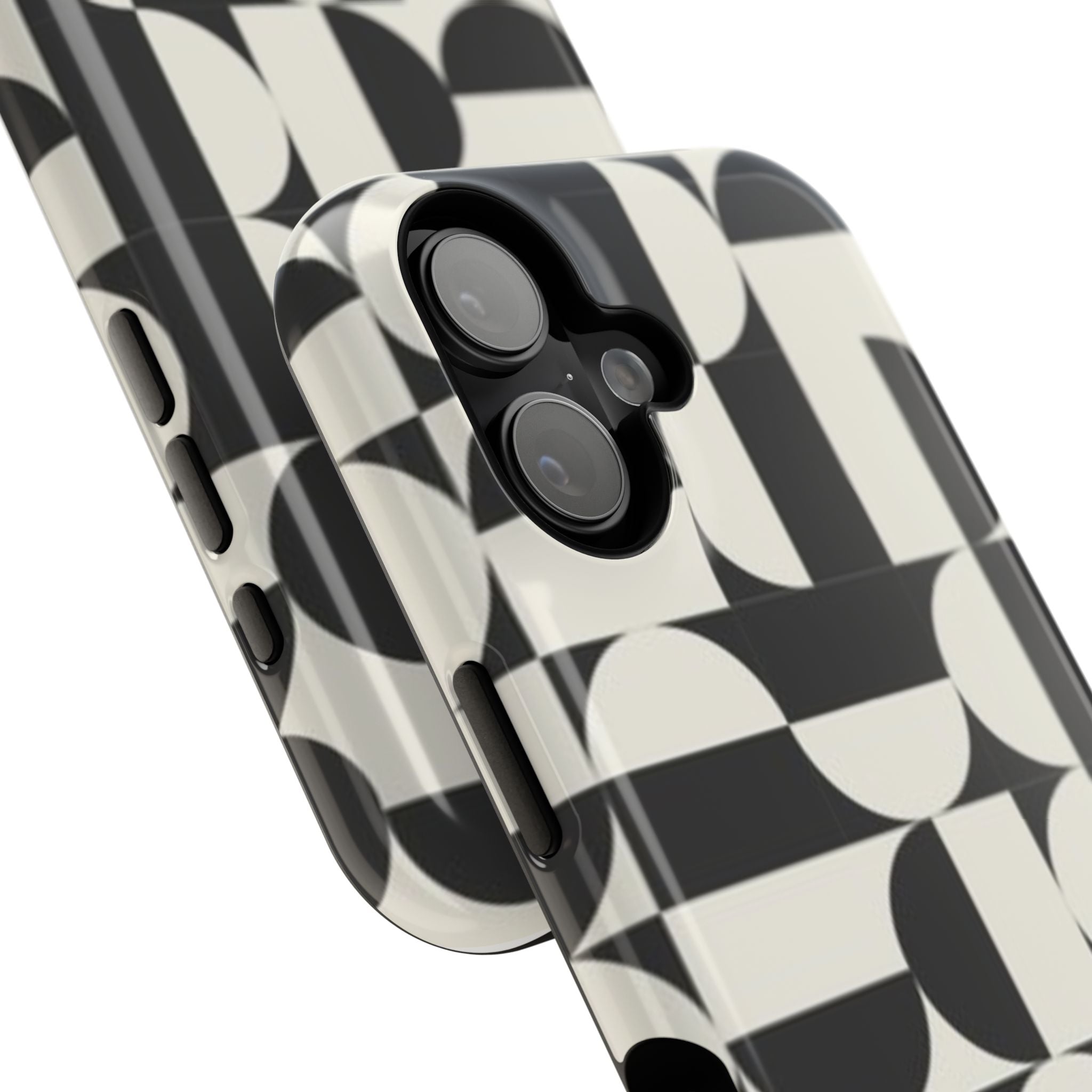 Black and White Design Impact-Resistant Case