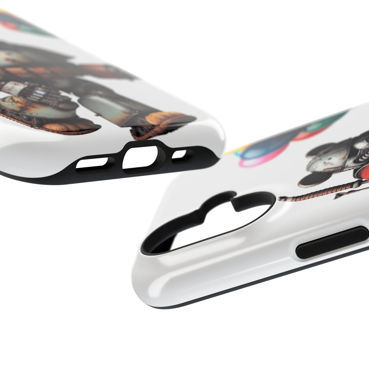 Armored Bear with Balloons Impact-Resistant Galaxy Cute Phone Cases