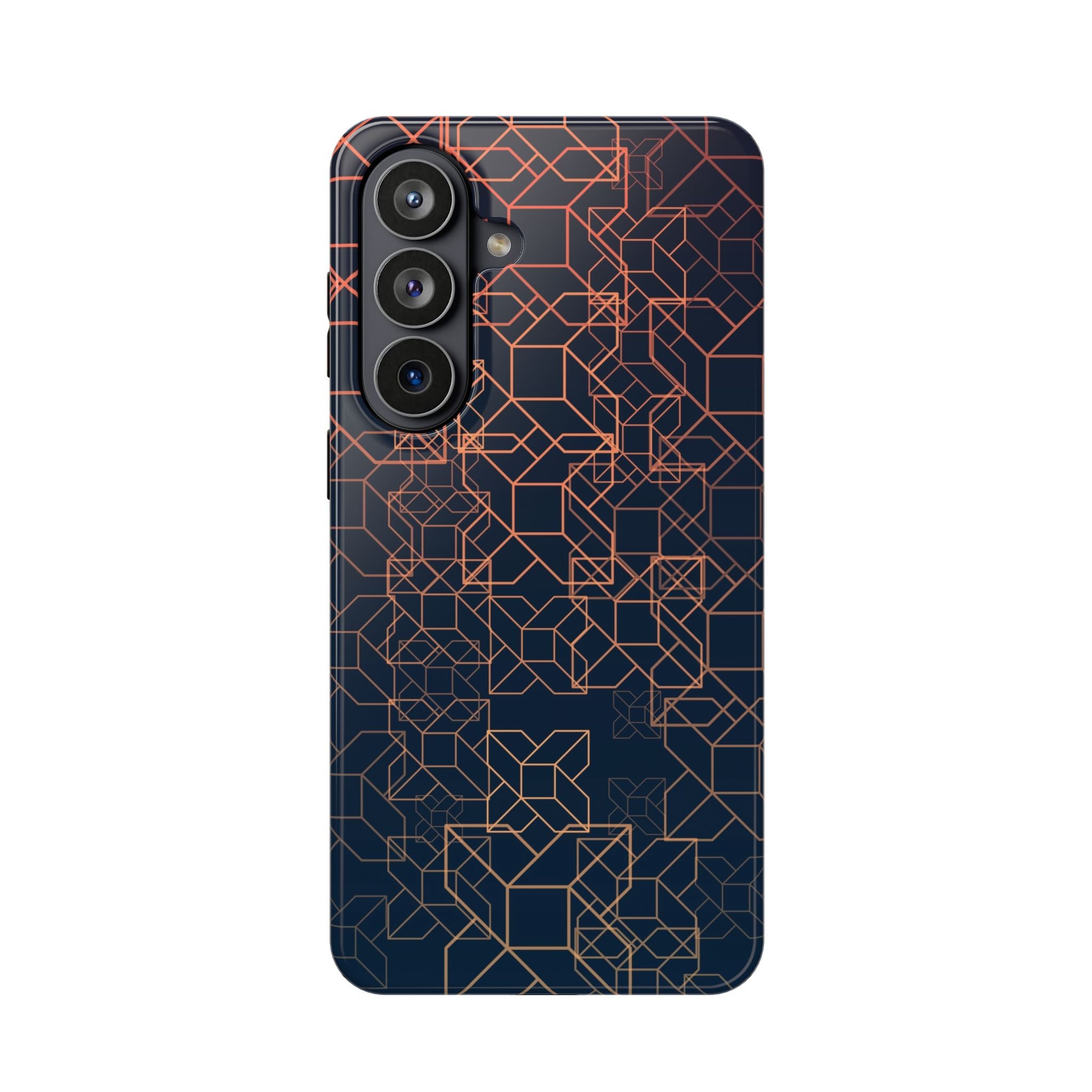 Geometric Pattern Phone Case, Durable Impact-Resistant