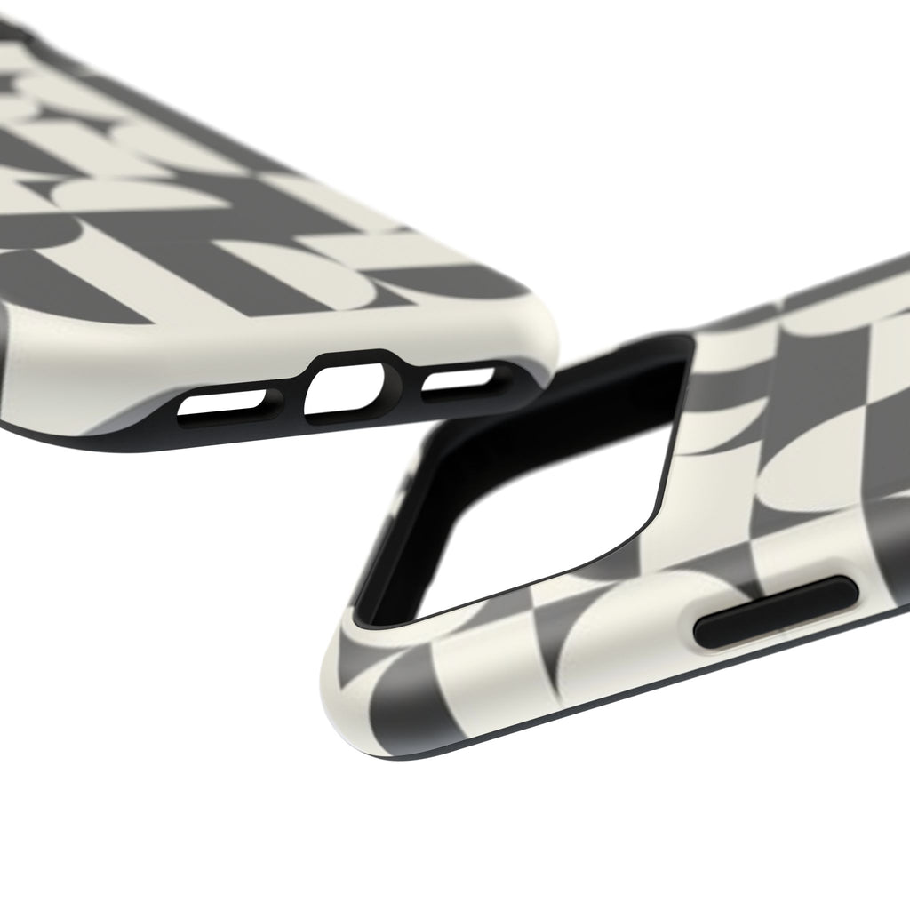 Black and White Design Impact-Resistant Case