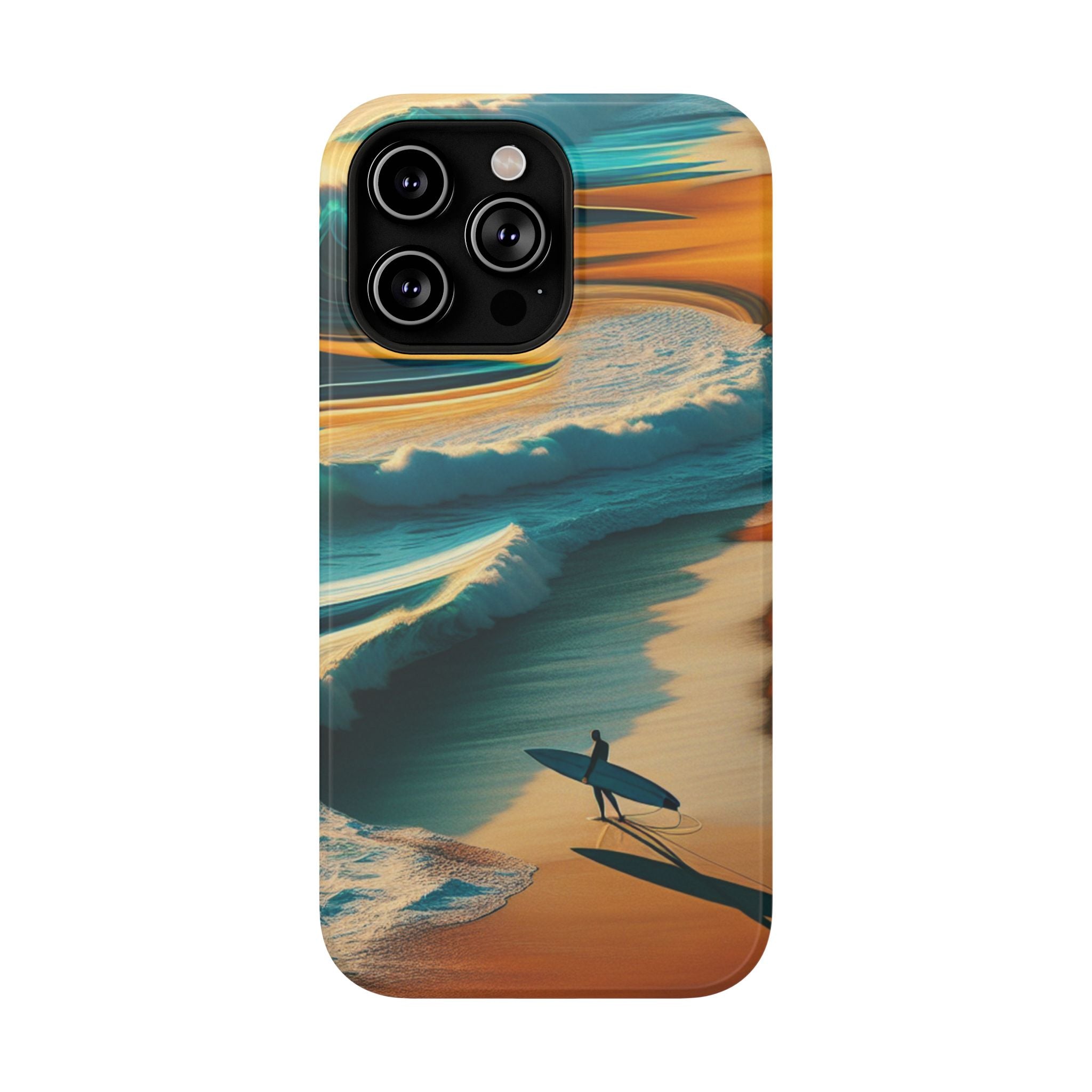 Impact Resistant Phone Case, Surf Wave Beach Lovers, Ocean Waves Design