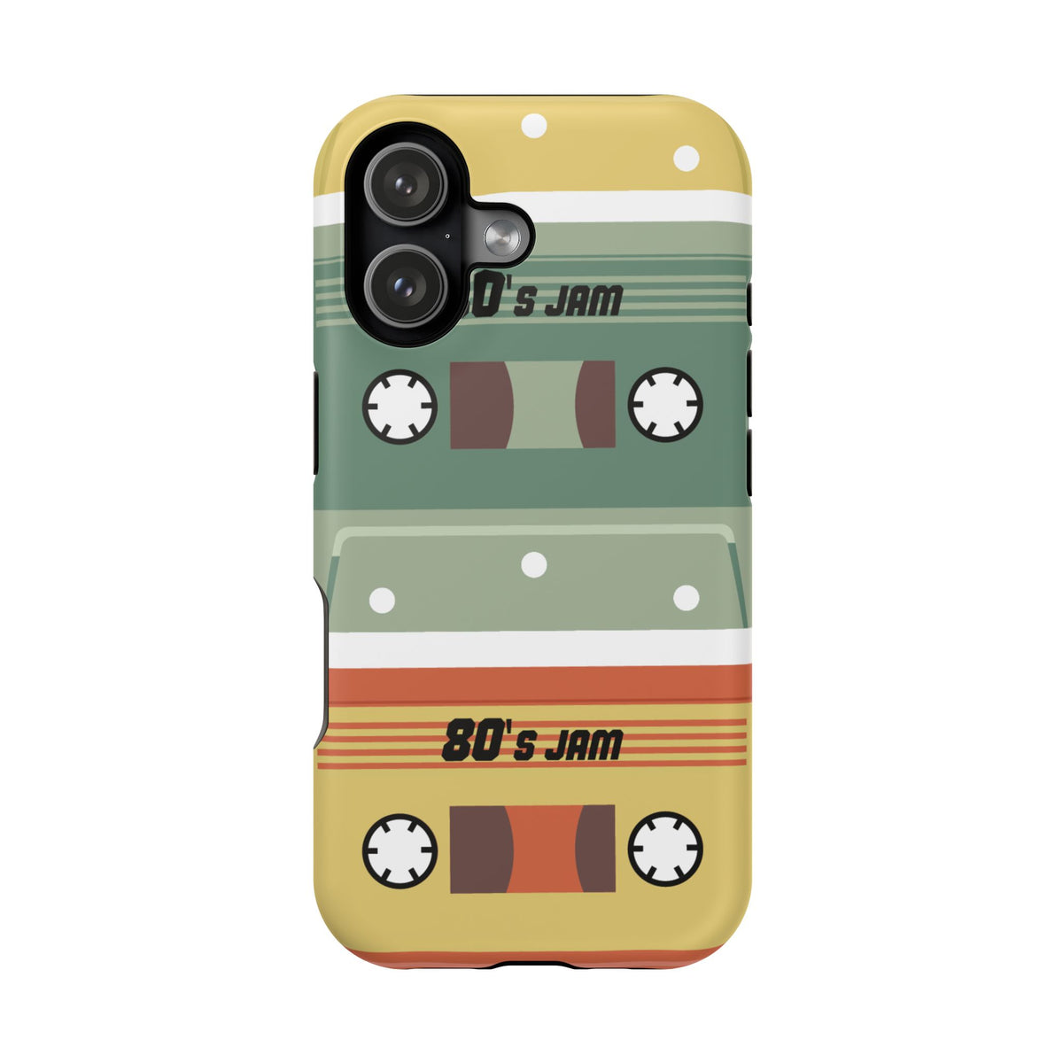 Retro Cassette Tape Impact-Resistant Phone Case — '80s Jam Vintage Music Design