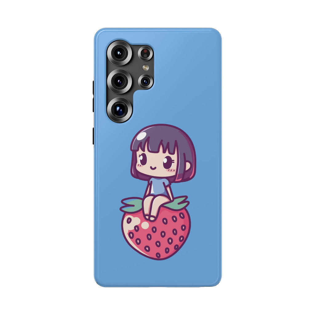 Cute Strawberry Girl Impact-Resistant Phone Case