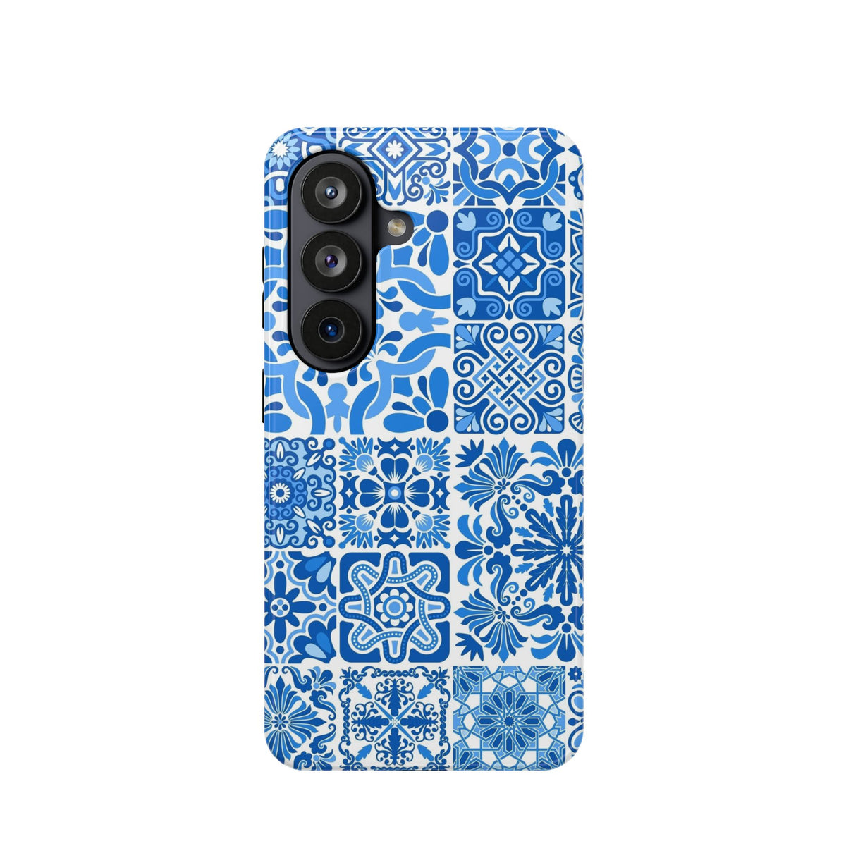 Blue Mediterranean Tile Impact-Resistant Phone Case