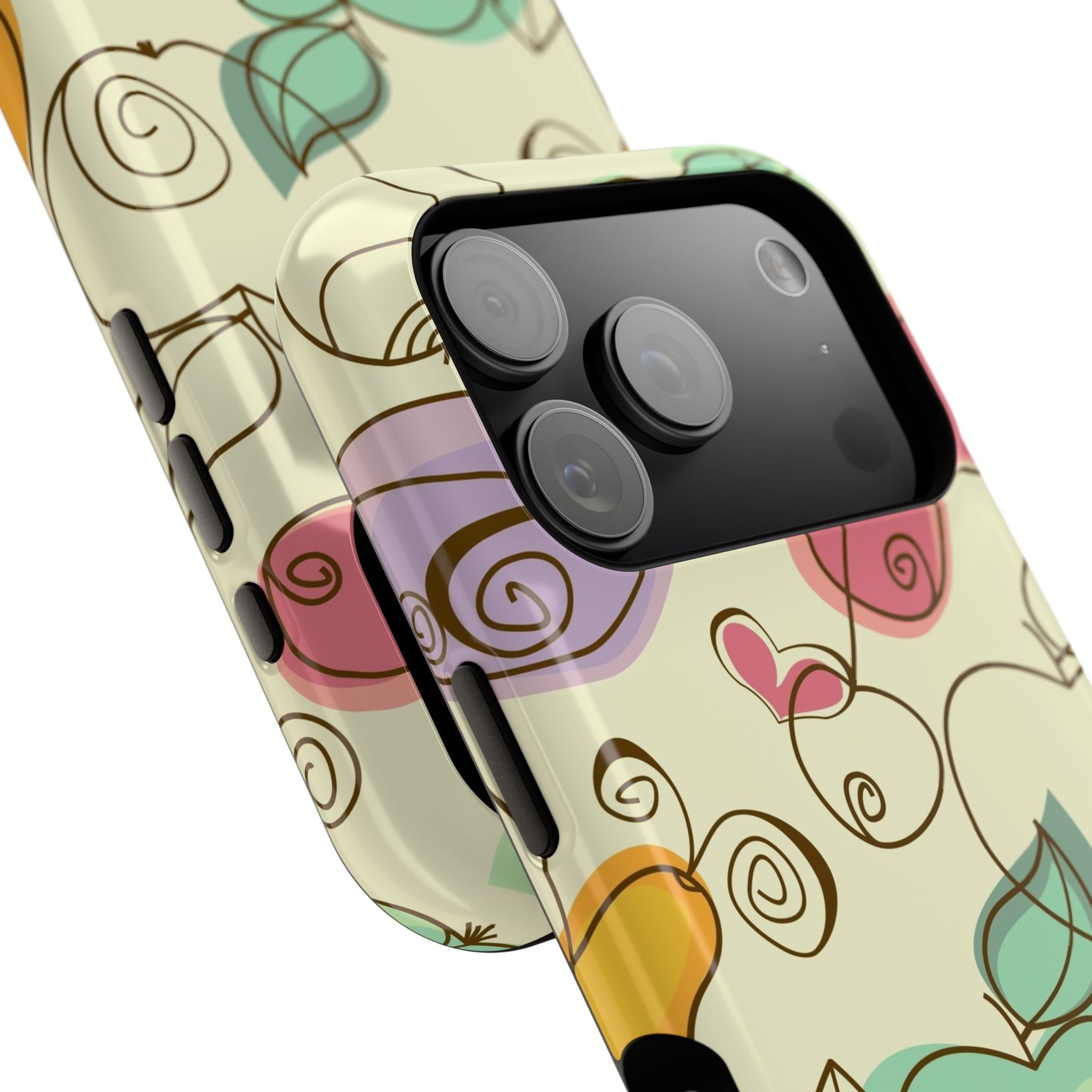 Colorful Floral Phone Case, Impact-Resistant