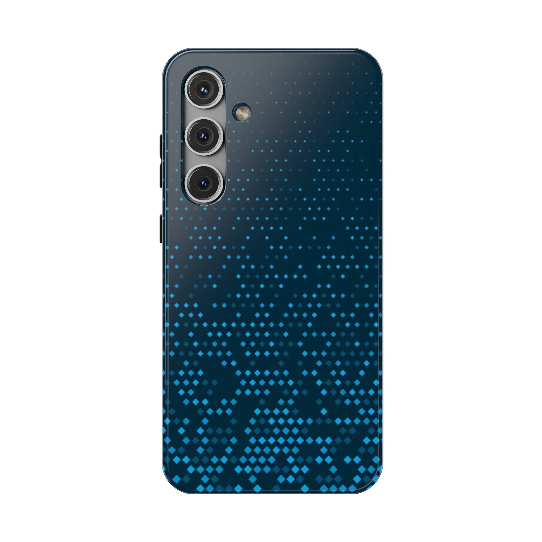 Blue Geometric Impact Resistant Phone Case