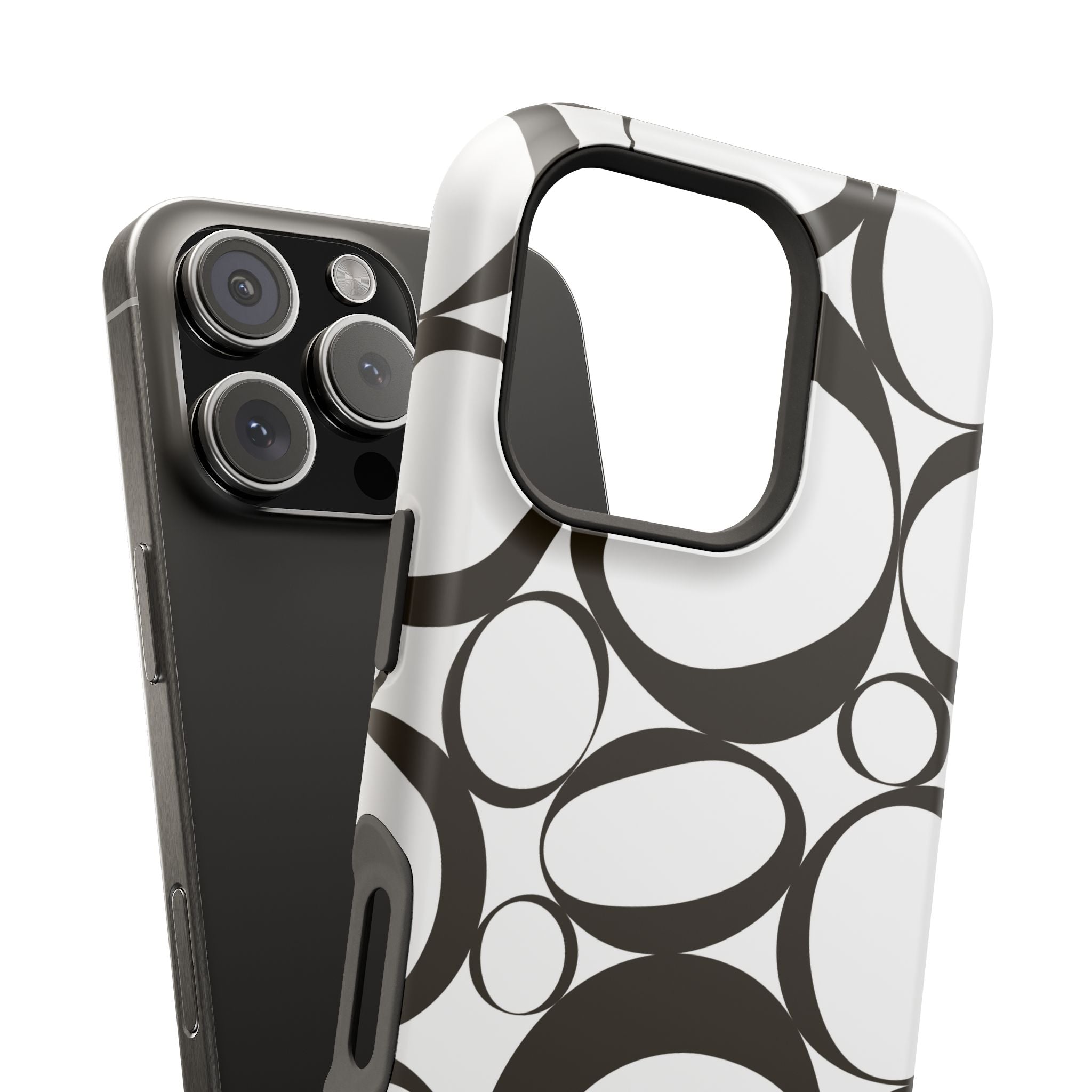 Black & White Impact-Resistant Phone Case - Durable