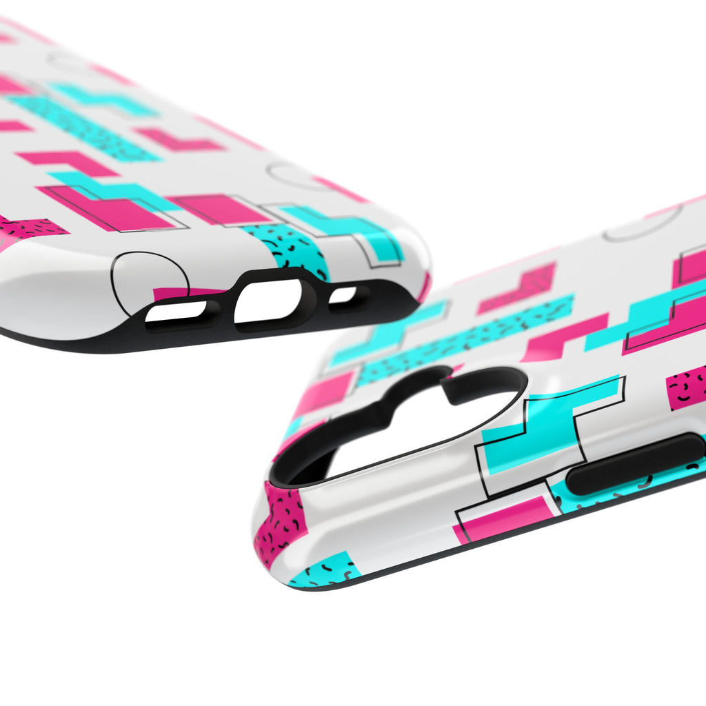 Retro Geometric Phone Case — 80s Memphis Pattern Impact-Resistant Case