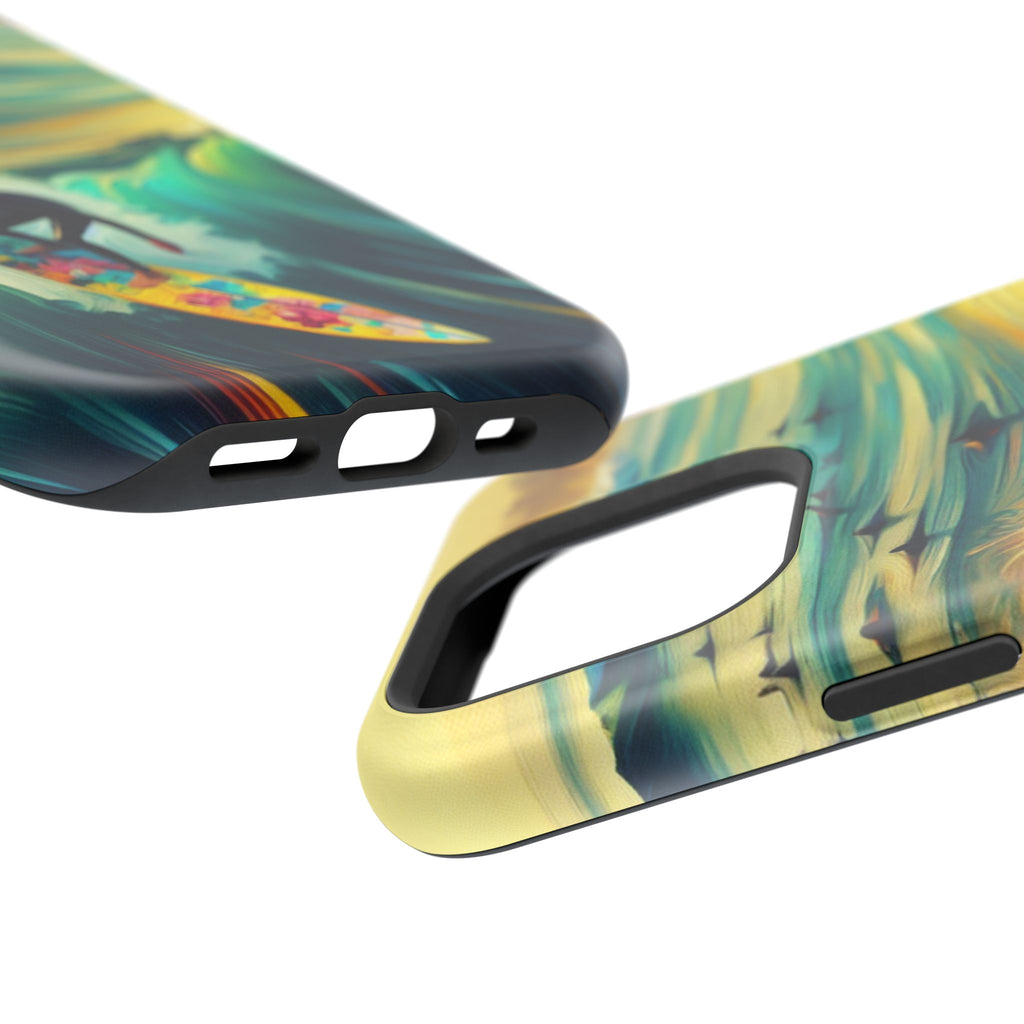 Surfer Riding Waves Impact Resistant Phone Case