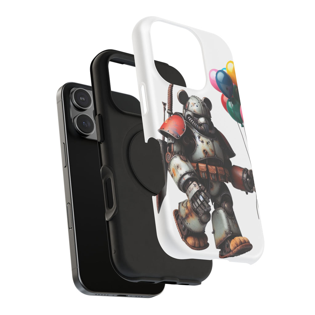Armored Bear with Balloons Impact-Resistant Galaxy Cute Phone Cases
