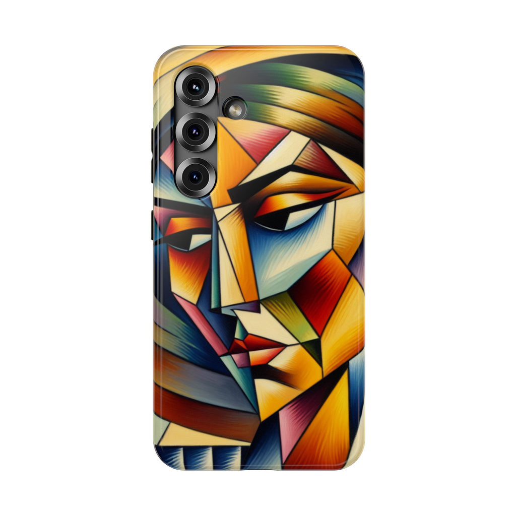 Abstract Cubist Face Phone Case — Impact‑Resistant Artistic iPhone Cover