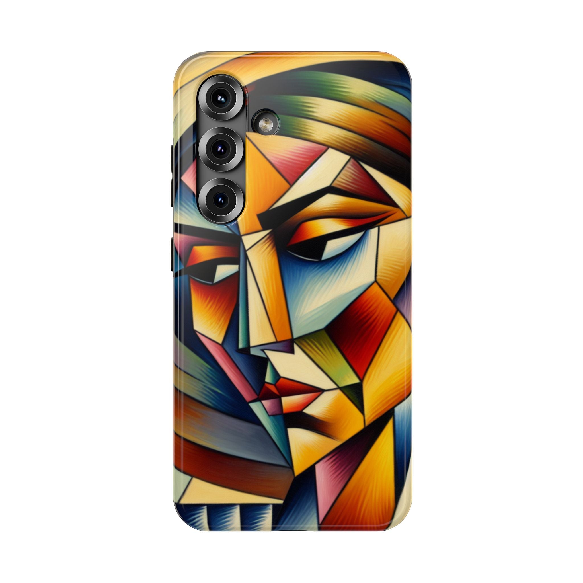 Abstract Cubist Face Phone Case — Impact‑Resistant Artistic iPhone Cover