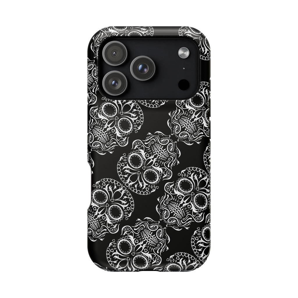 Skull Pattern Black & White Gothic Tough Cases for iPhone