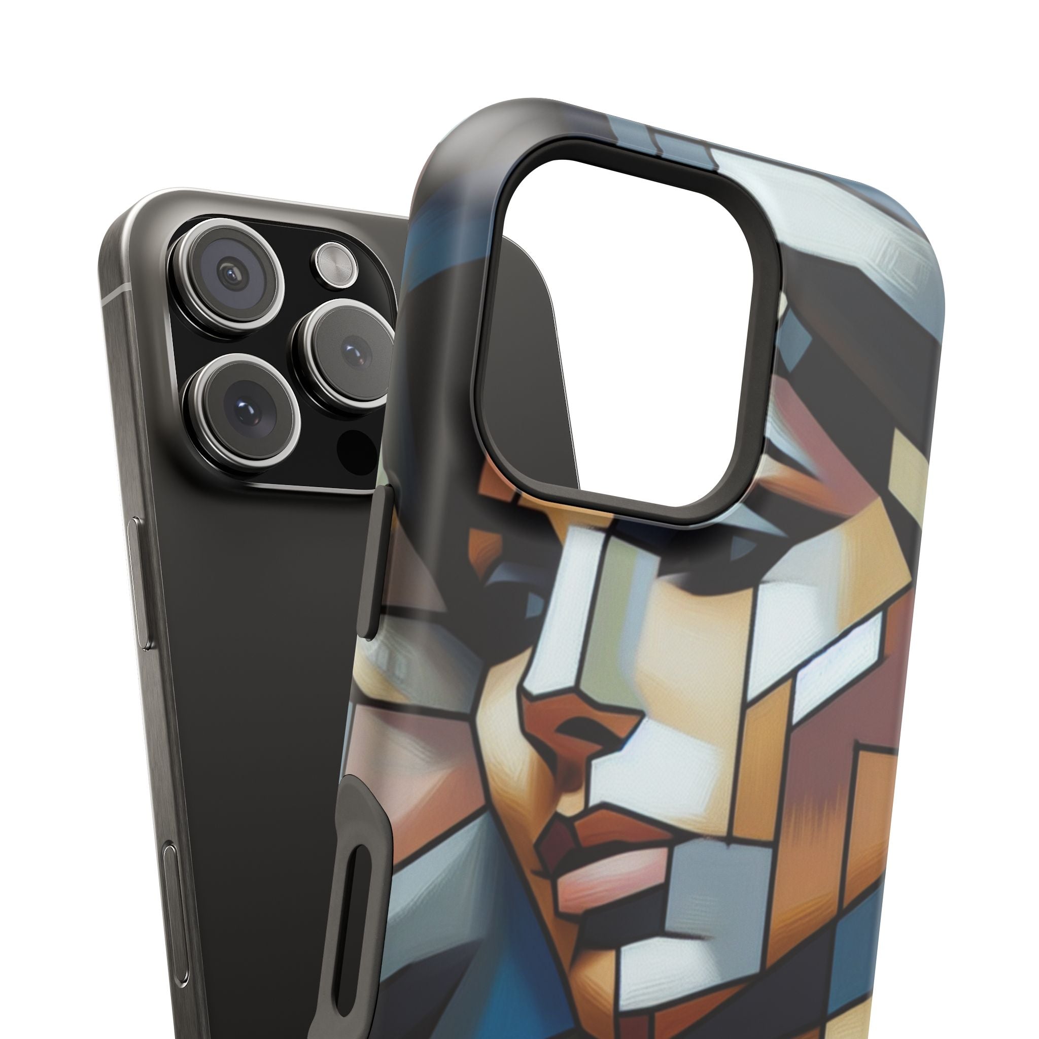 Impact Resistant Phone Case -Woman Looking Side Abstract