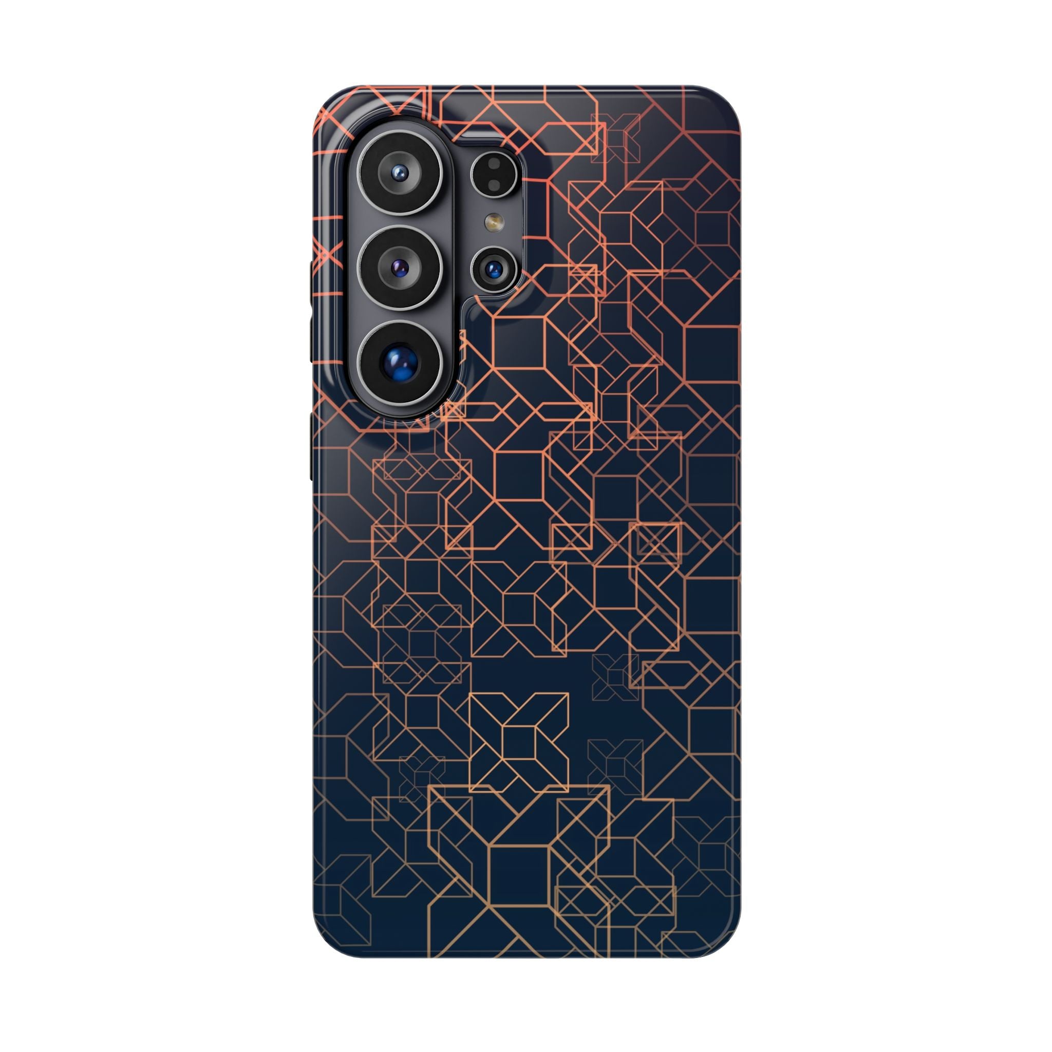 Geometric Pattern Phone Case, Durable Impact-Resistant