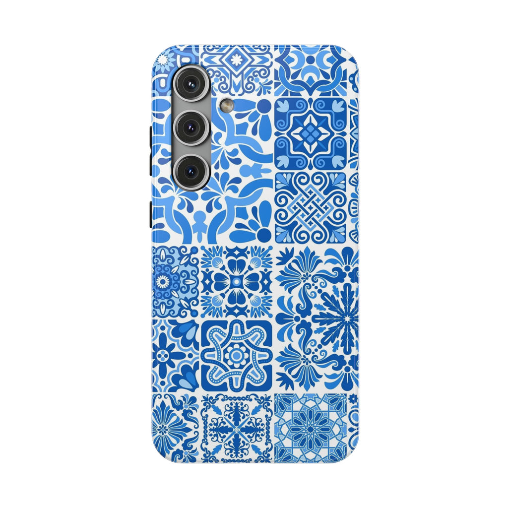 Blue Mediterranean Tile Impact-Resistant Phone Case