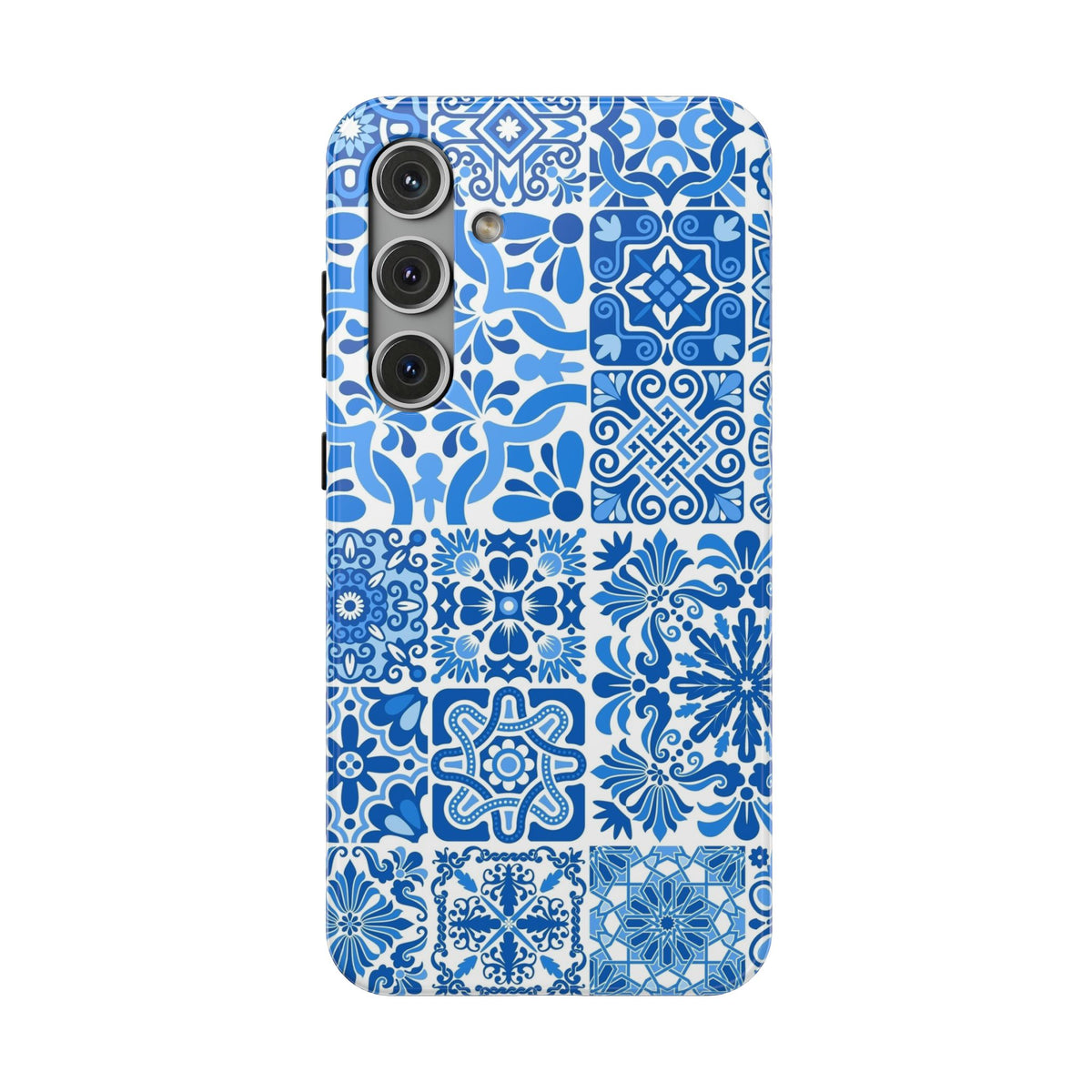 Blue Mediterranean Tile Impact-Resistant Phone Case