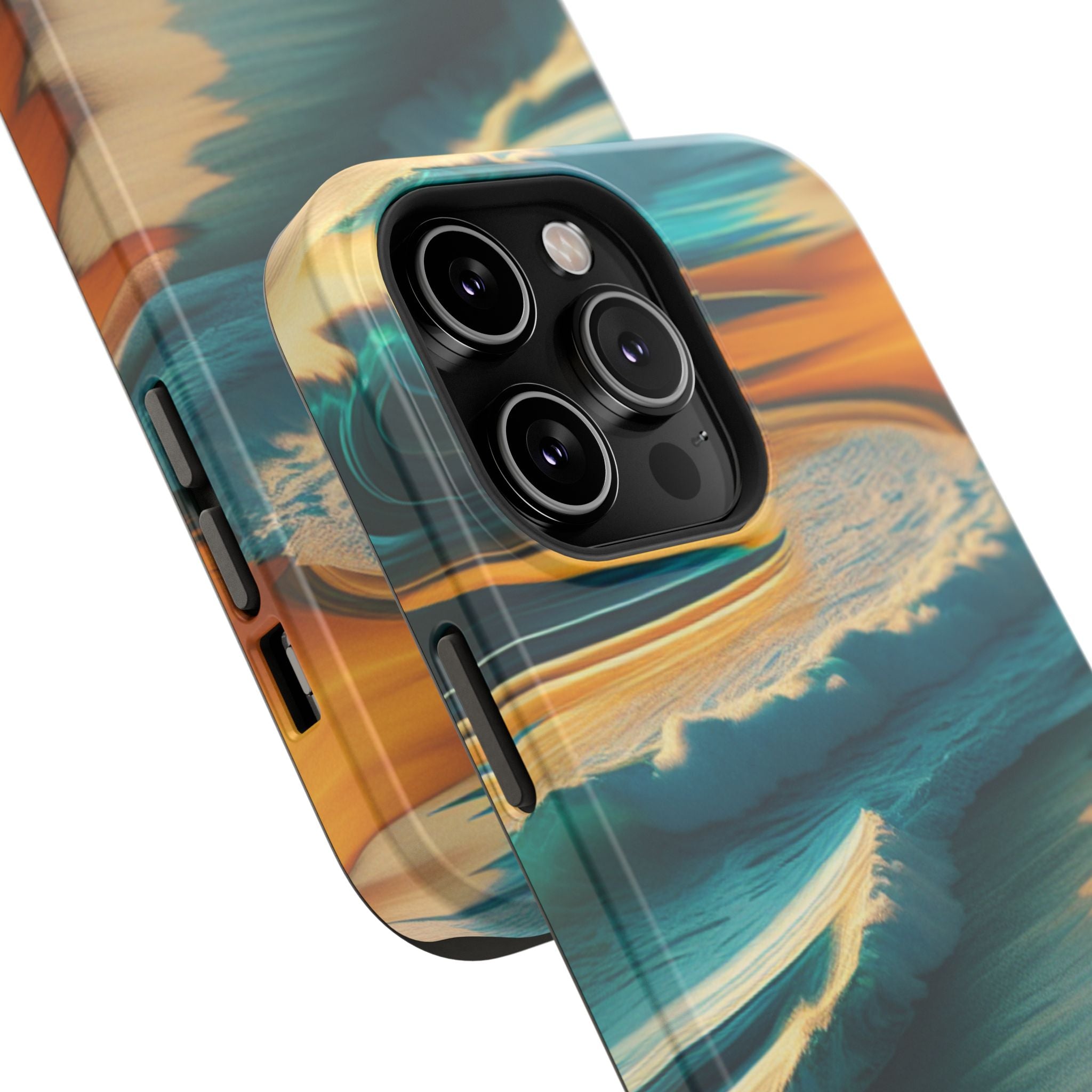 Impact Resistant Phone Case, Surf Wave Beach Lovers, Ocean Waves Design