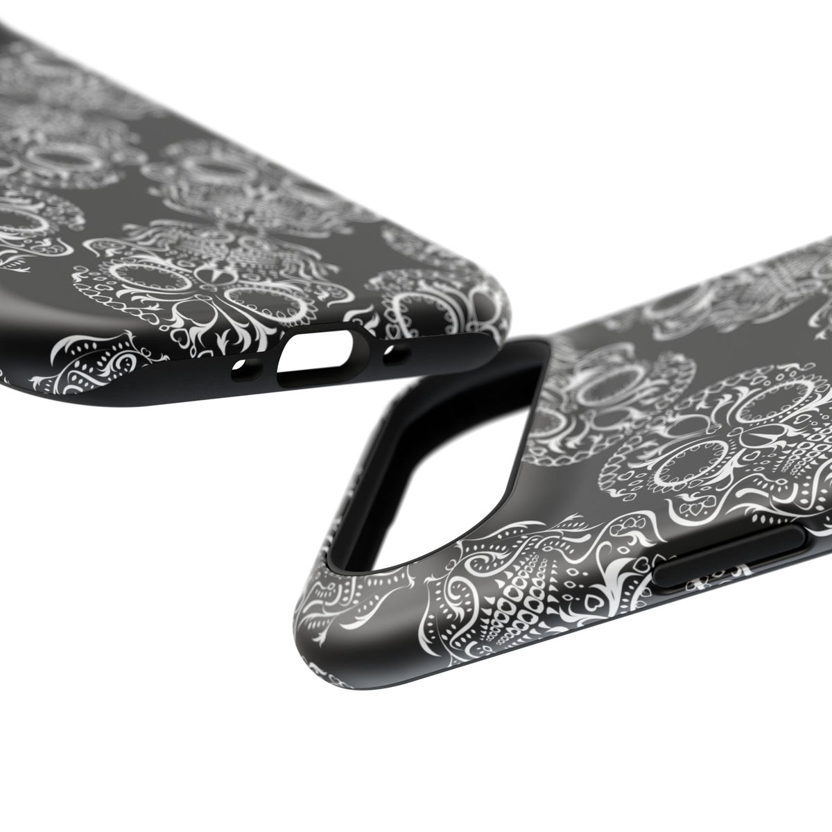 Skull Pattern Black & White Gothic Tough Cases for iPhone
