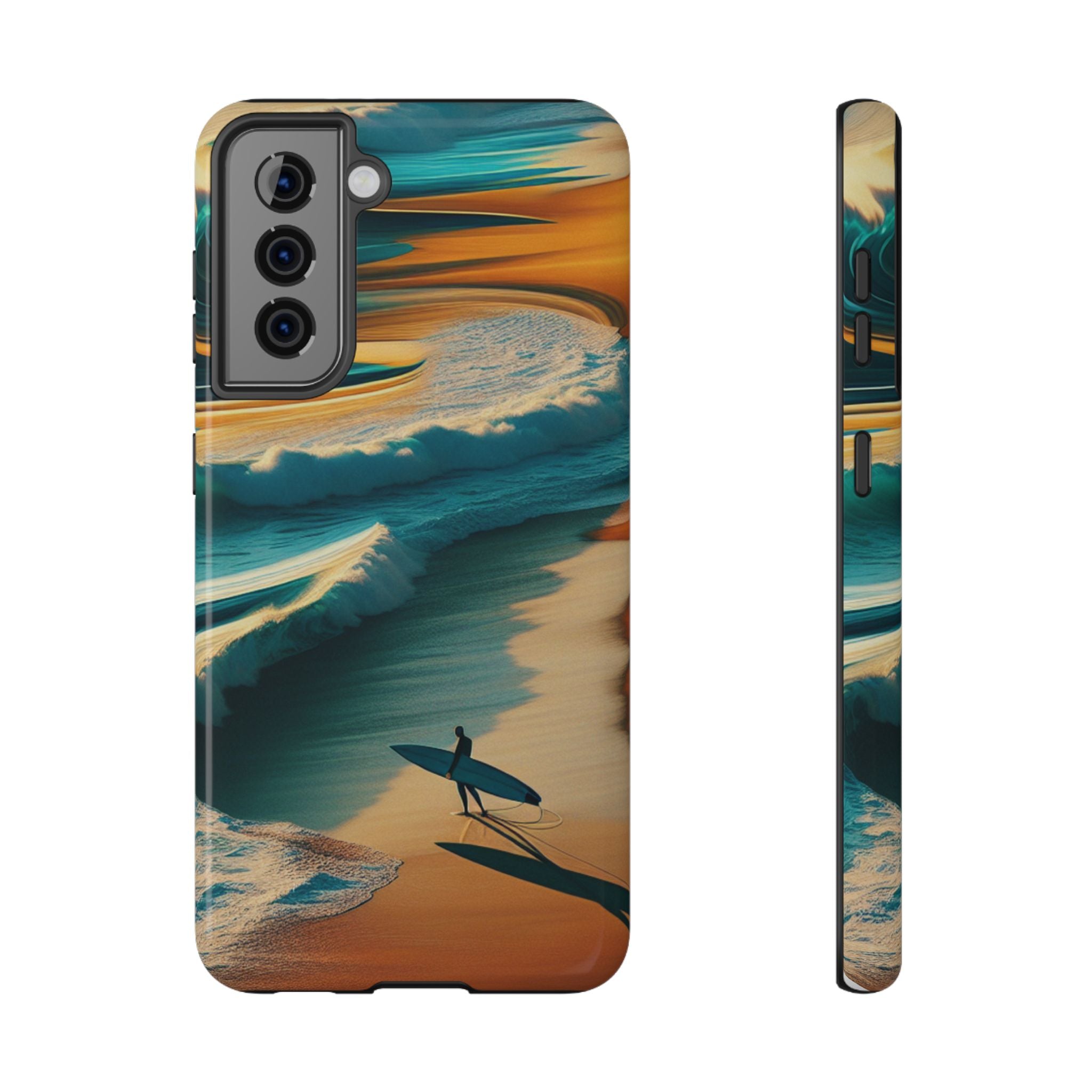 Impact Resistant Phone Case, Surf Wave Beach Lovers, Ocean Waves Design