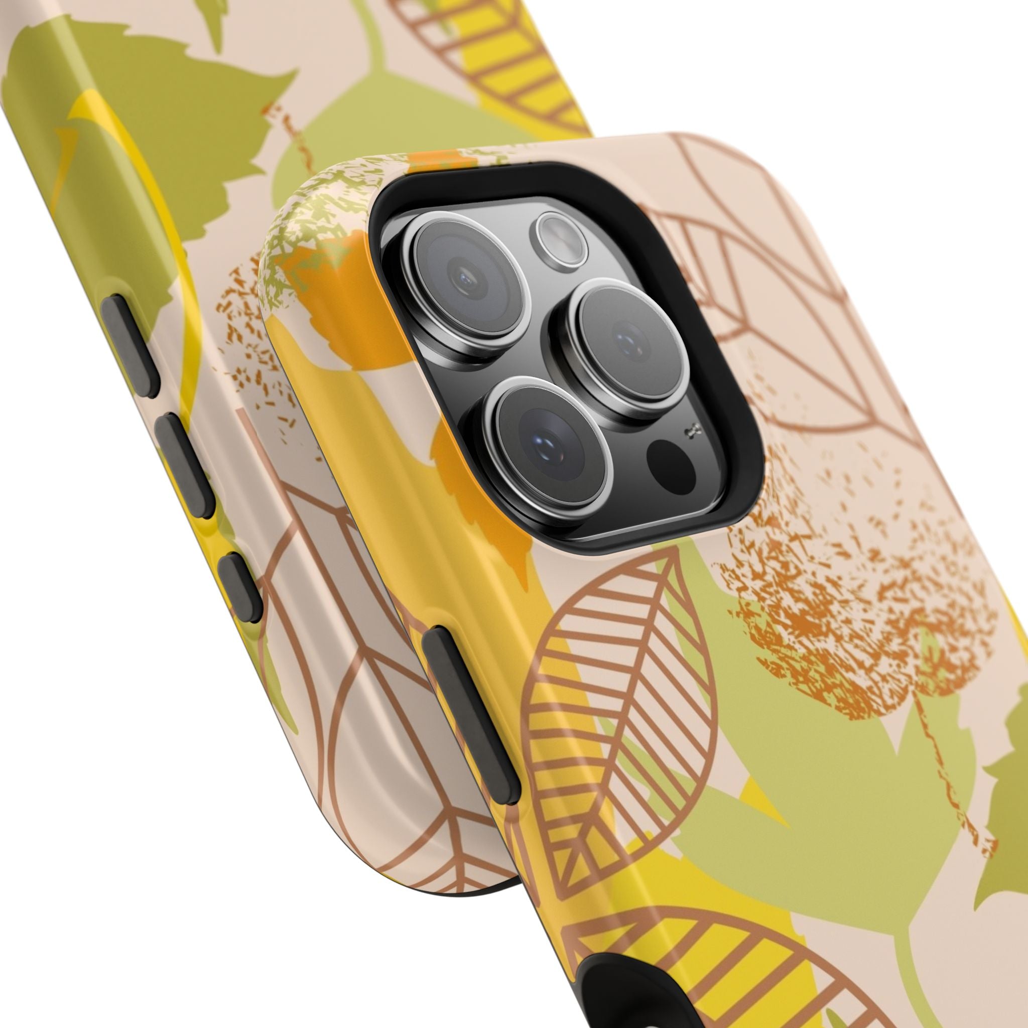 Chic Leaf Print Phone Case