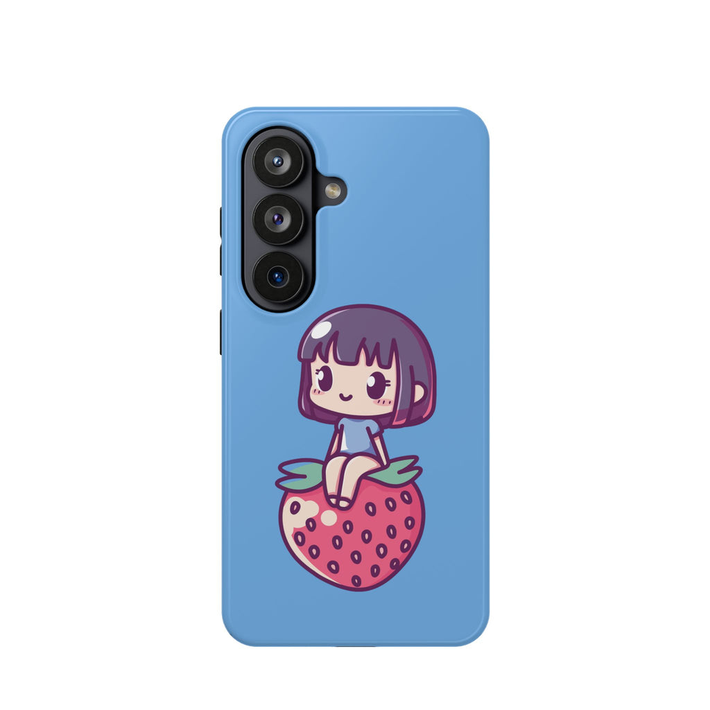 Cute Strawberry Girl Impact-Resistant Phone Case