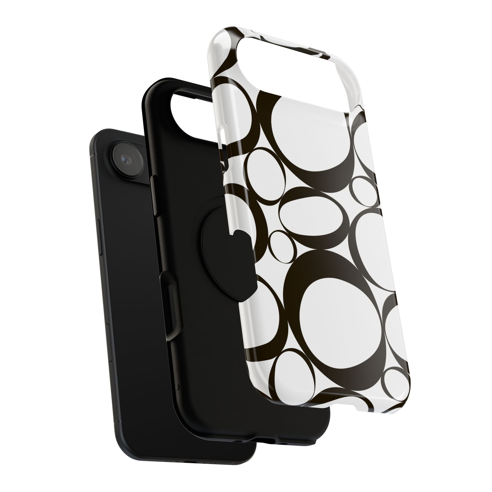 Black & White Impact-Resistant Phone Case - Durable