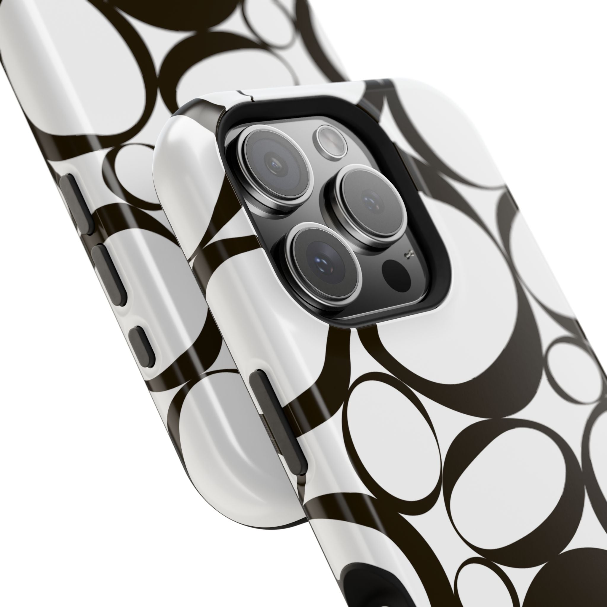 Black & White Impact-Resistant Phone Case - Durable